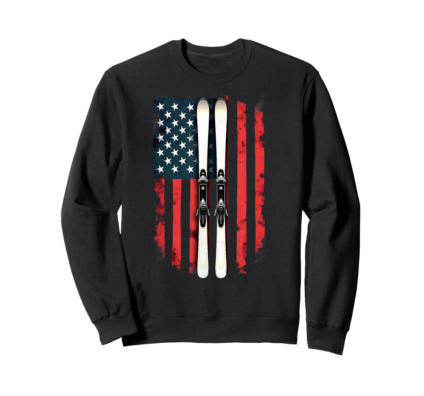 American Flag Alpine Skiing Skier T-Shirt