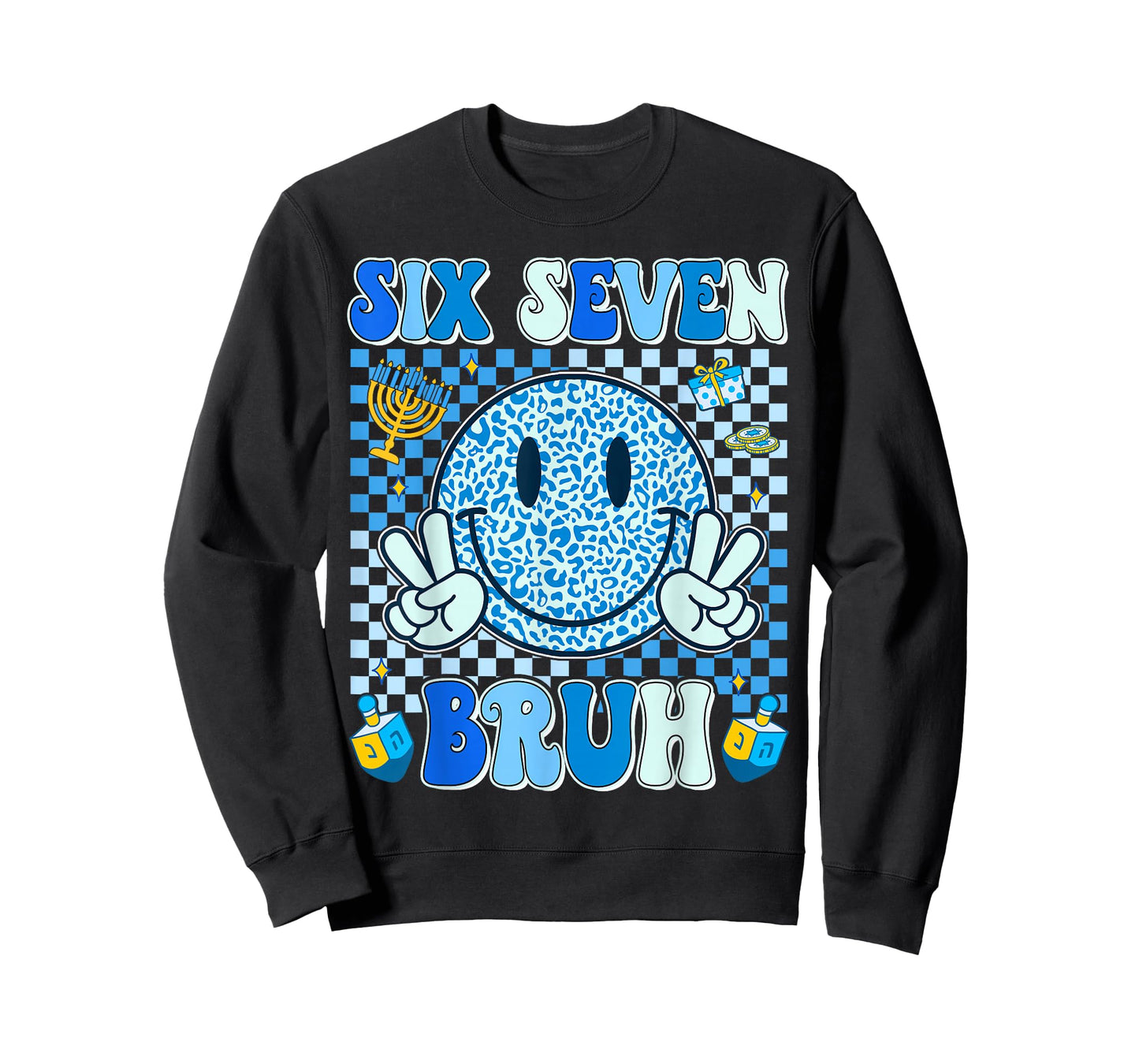 67 Hanukkah Six Seven Bruh Chanukah Dreidel Dabbing 6 7 Meme T-Shirt