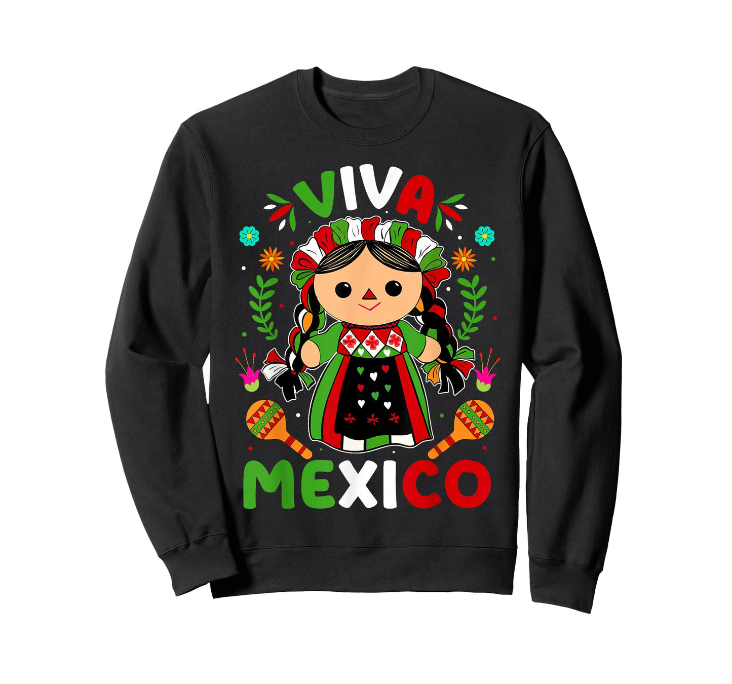 Viva Mexico Mexican Independence Day Shirts Women Girls Kids T-Shirt