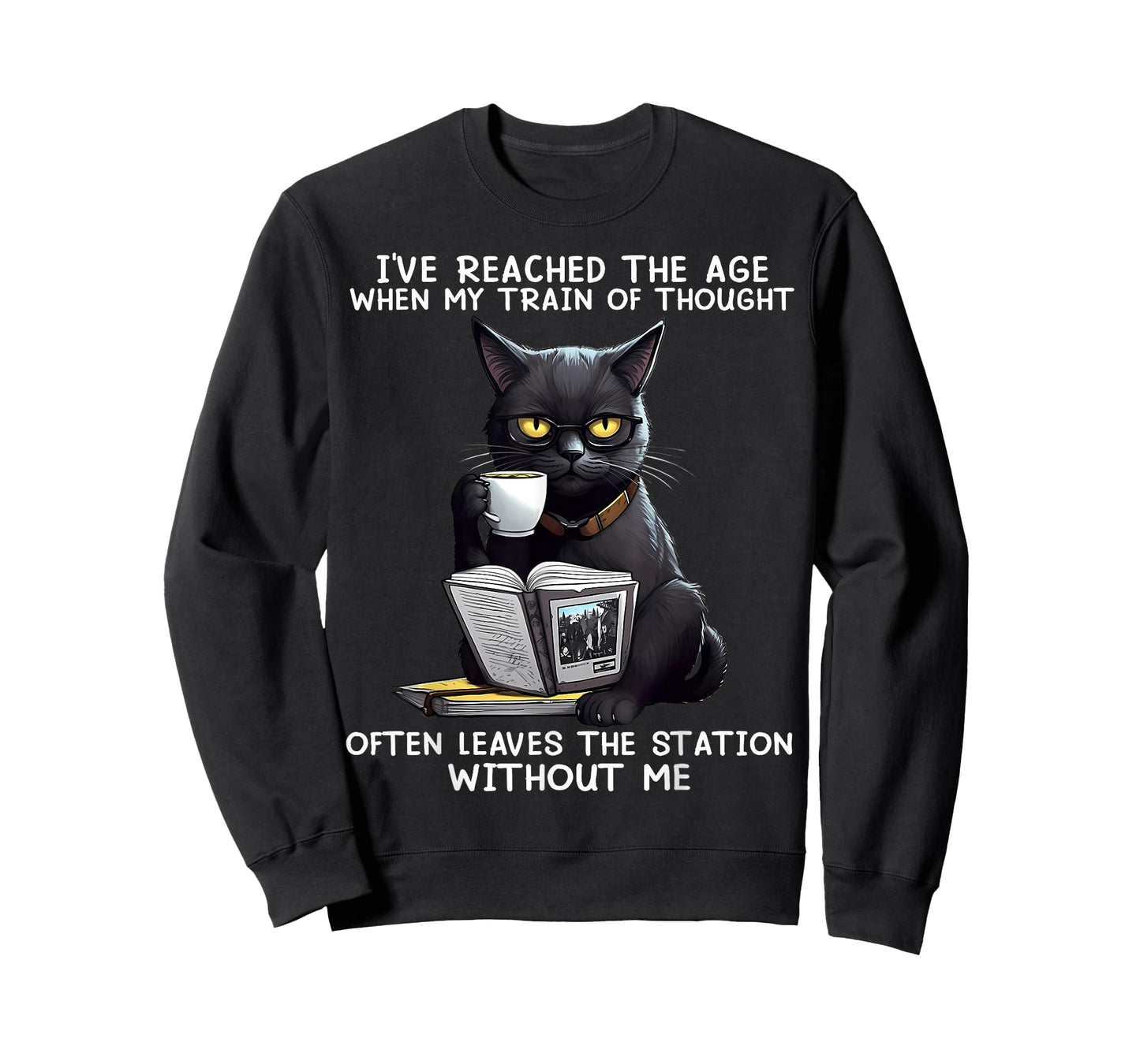 Cat I've Reached The Age When My Train of Thought Men Women T-Shirt