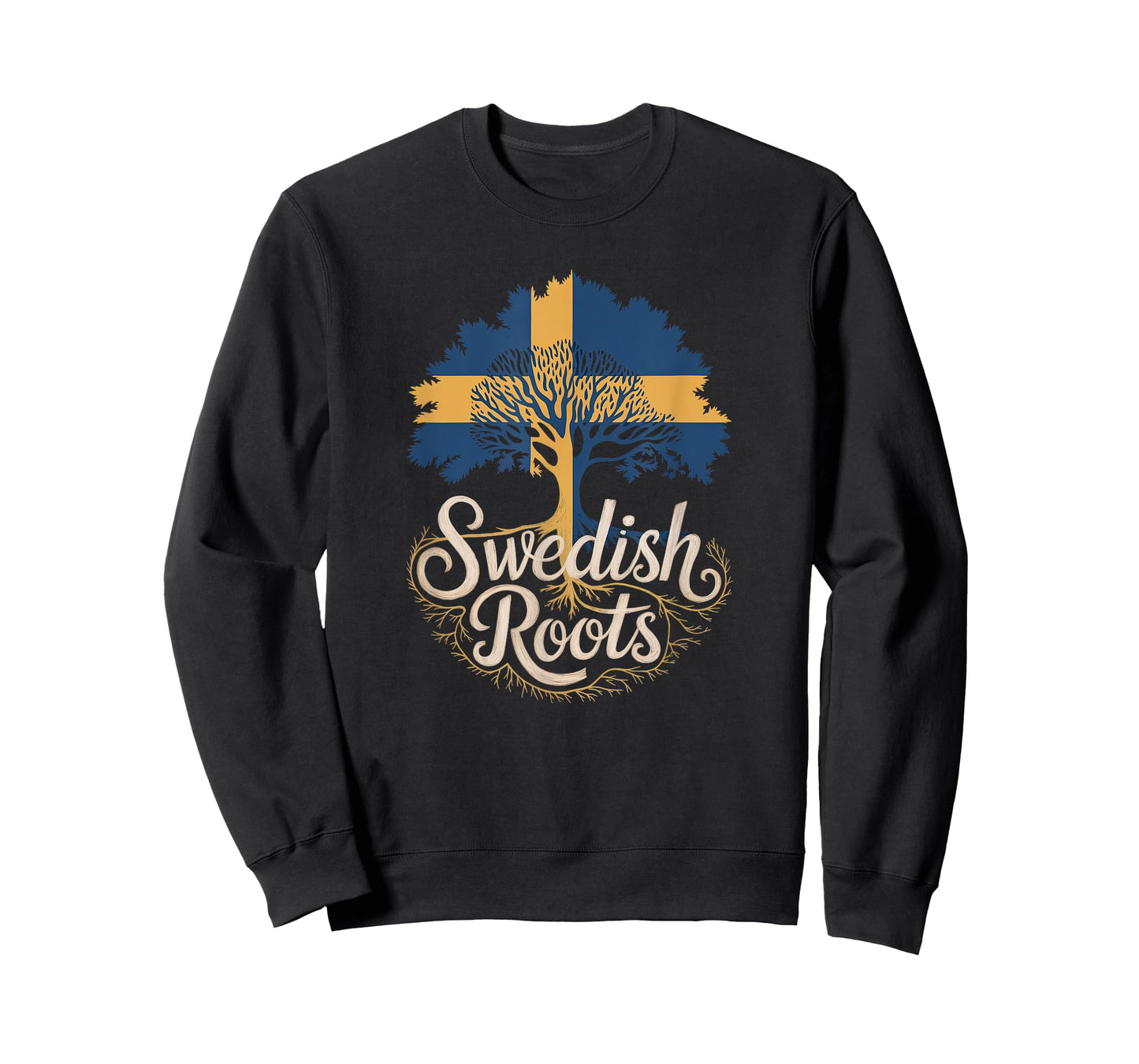Swedish Roots - Sweden Flag Colors Family Tree Souvenir T-Shirt