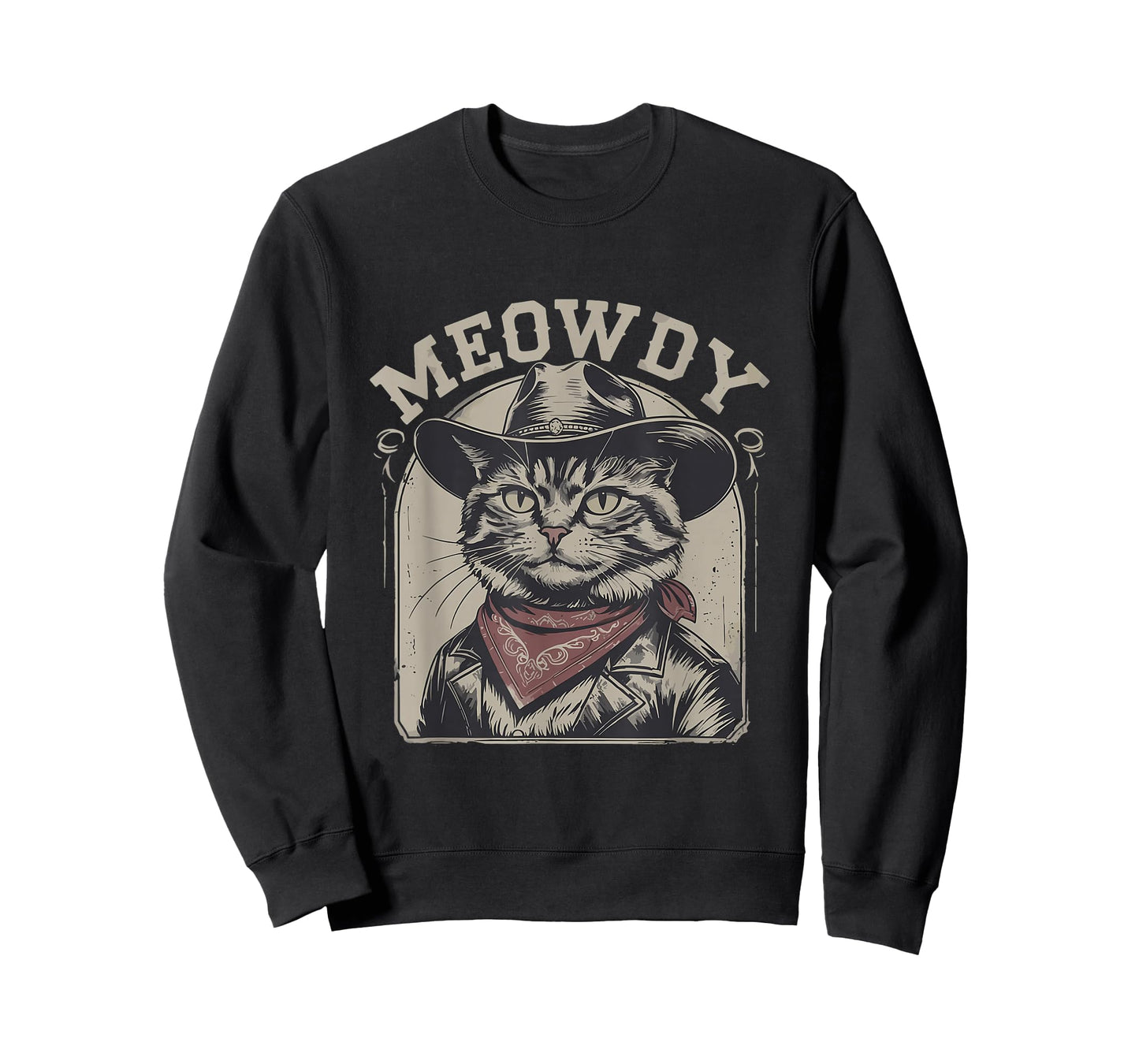 Meowdy Country Music Vintage Funny Western Cowboy Cat T-Shirt