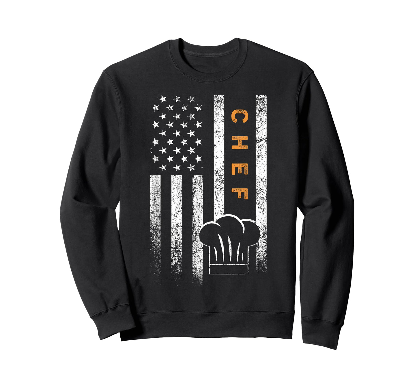Chef American Flag Design Cook Cooking Women Men T-Shirt