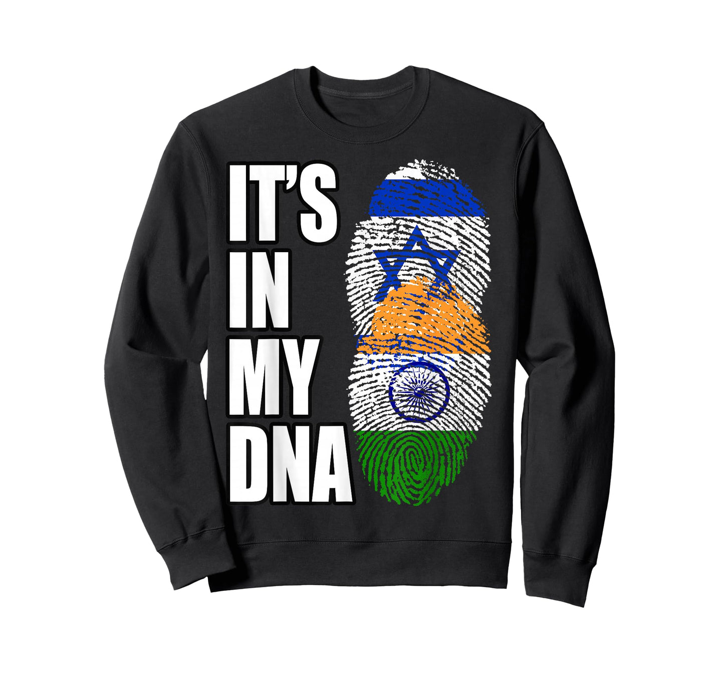 Indian And Israeli Mix DNA Flag Heritage T-Shirt