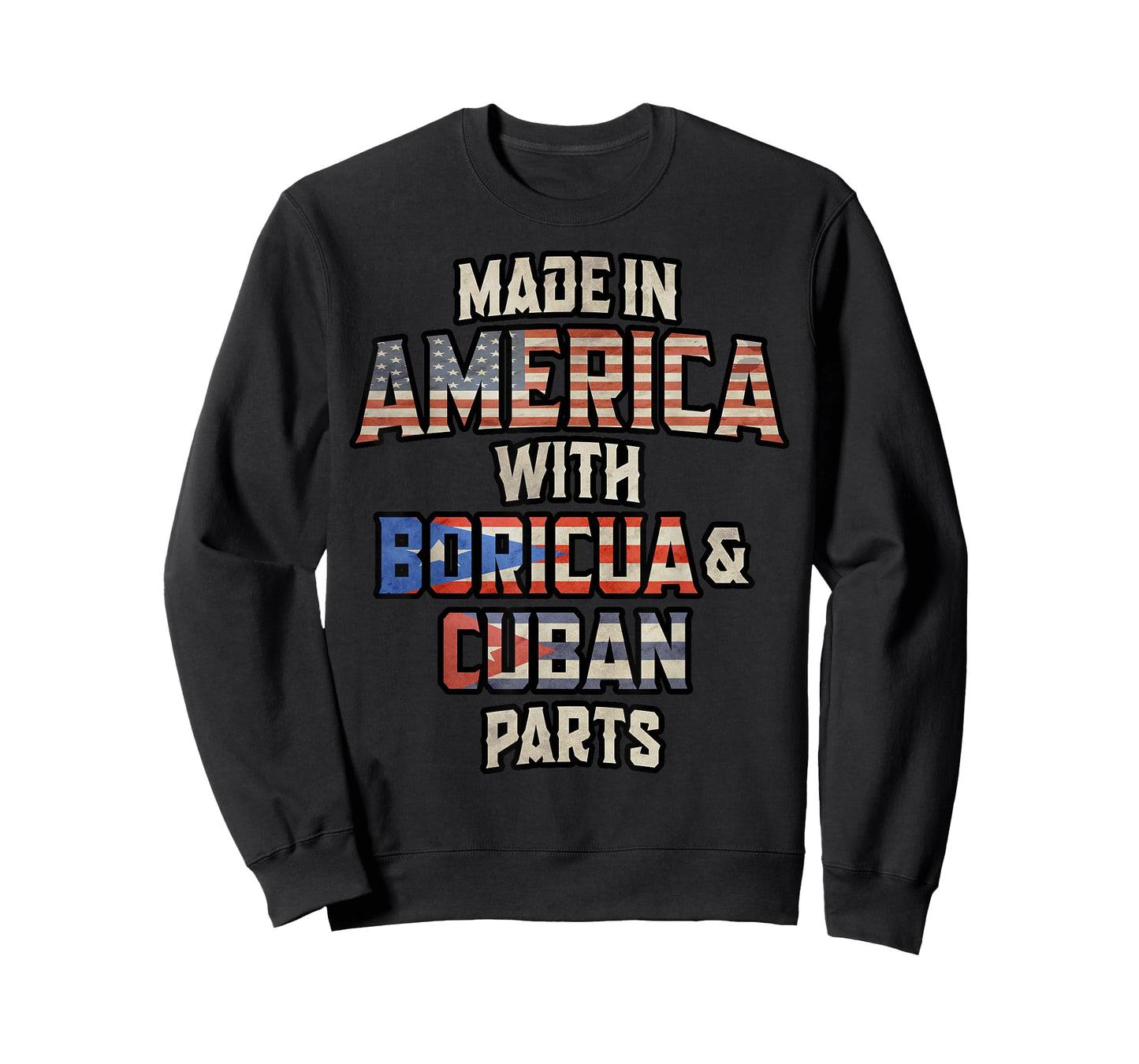 Puerto Rican And Cuban Made In America Mix Heritage Vintage T-Shirt