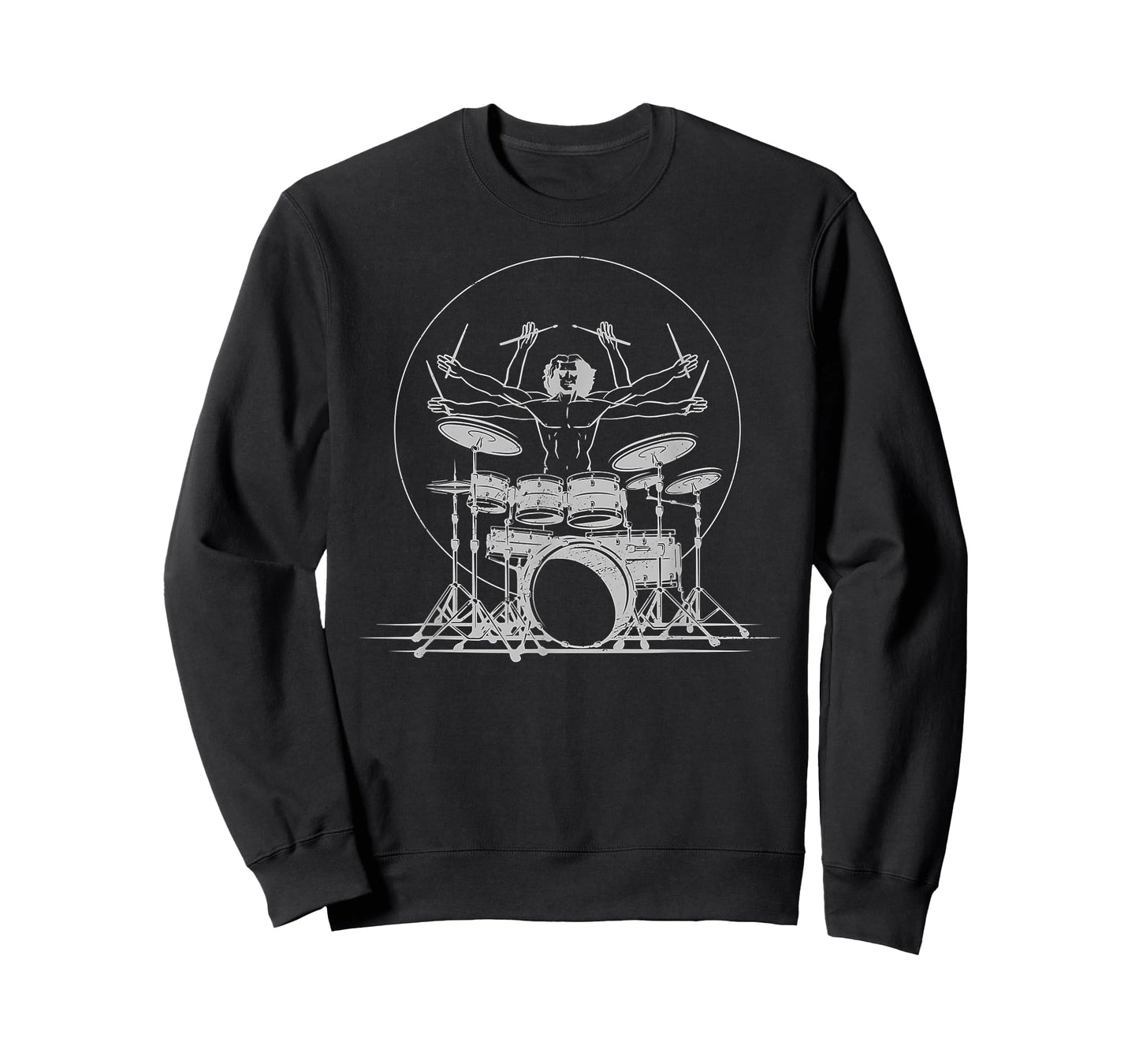 Vitruvian Man Drum Shirt Da Vinci Drummer Gift T-Shirt