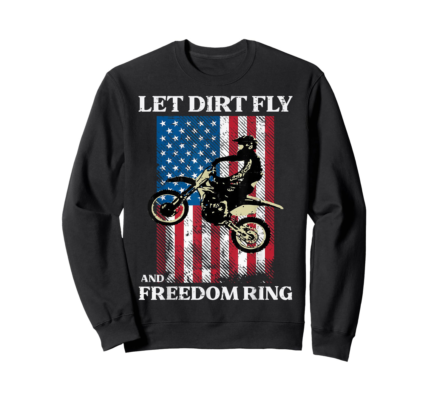 4th of July Dirt Bike Motocross America Biker Men Women Kids T-Shirt