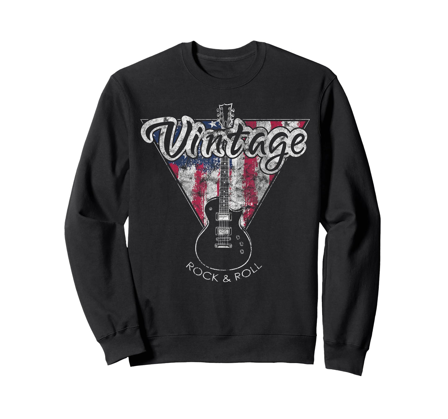 American Flag Guitar T-Shirt Vintage Guitar Player Gift T-Shirt