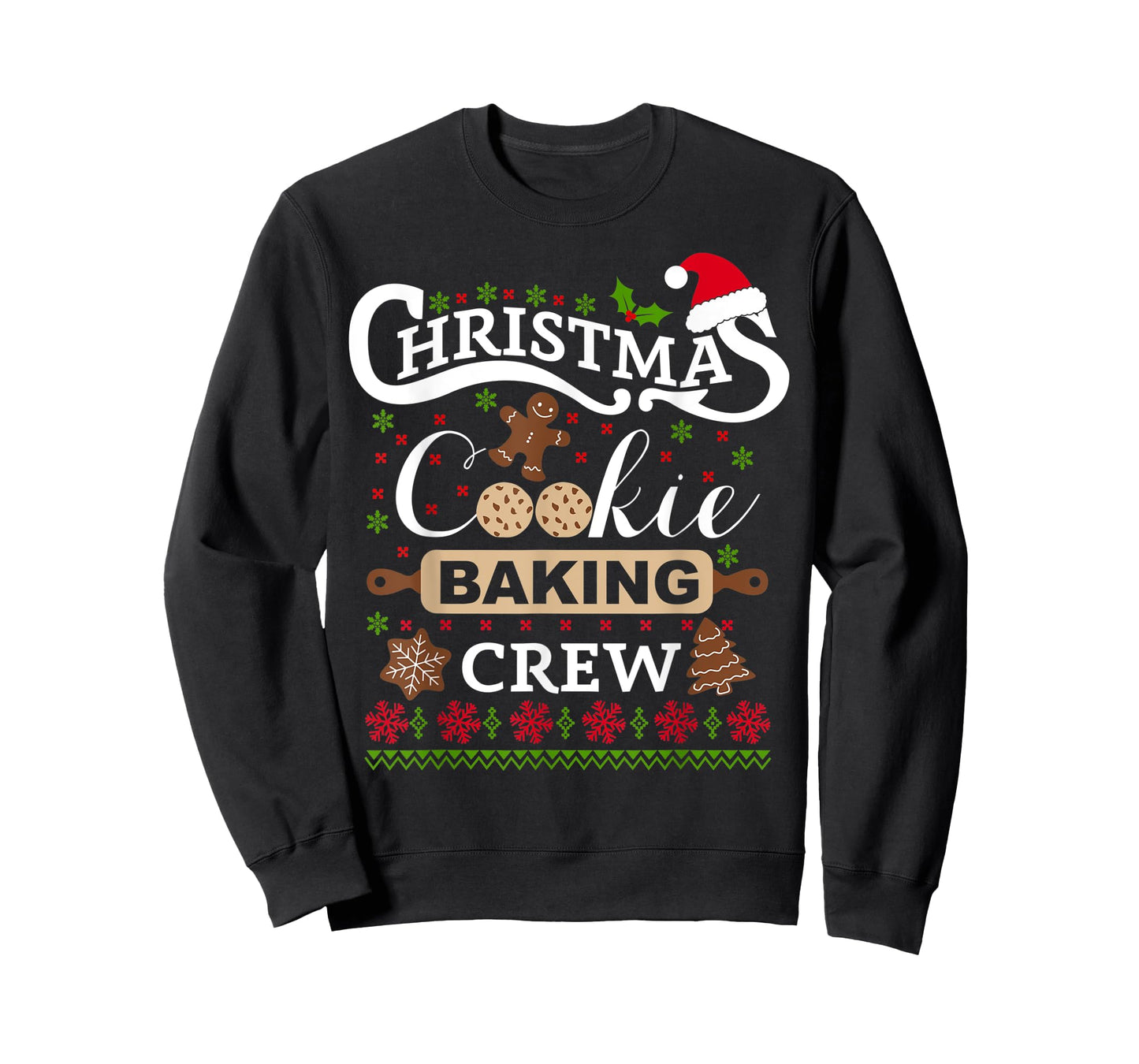 Christmas Cookie Baking Crew T-Shirt funny cook shirt
