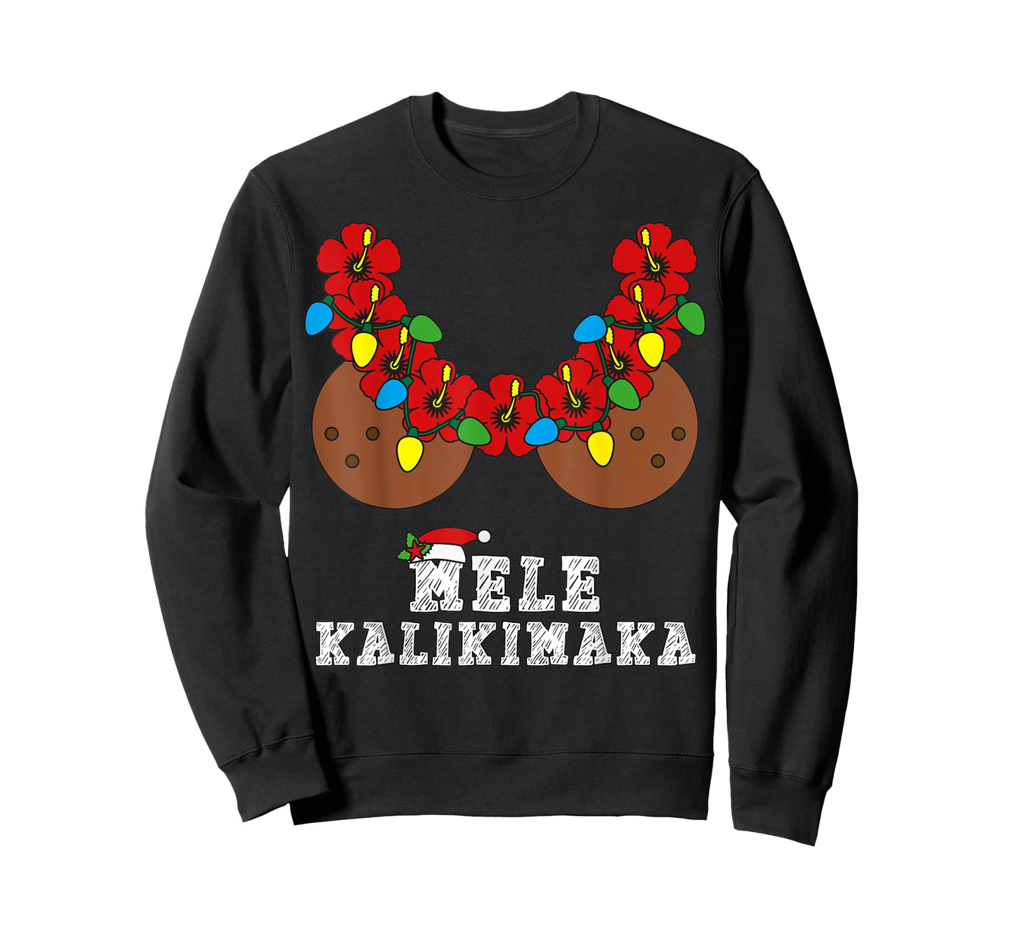 Christmas in July Mele Kalikimaka Coconut Bra Hawaiian Beach T-Shirt for Men Women