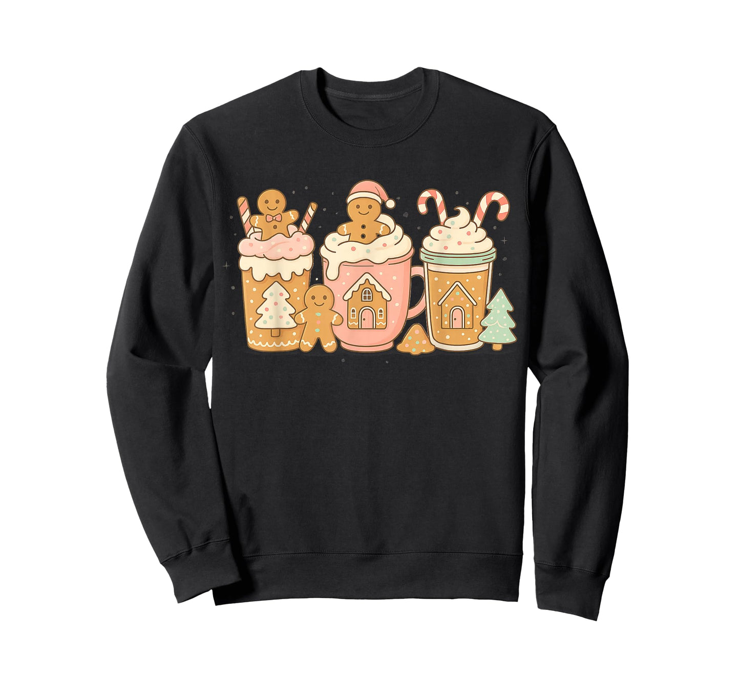 Cute Gingerbread Christmas Cookie Hot Cocoa Merry Xmas T-Shirt