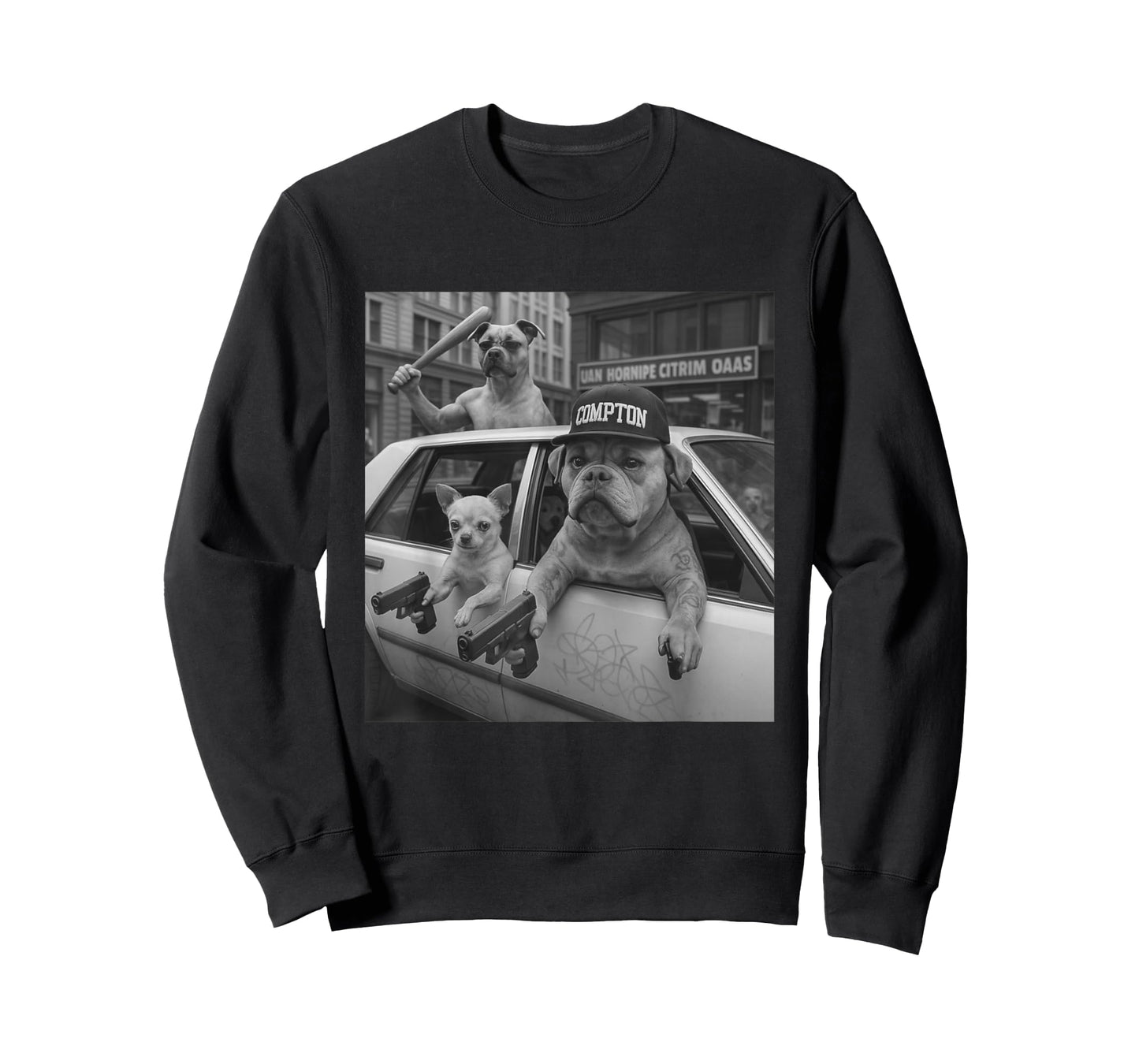 Funny Gangster Dogs Street T-Shirt