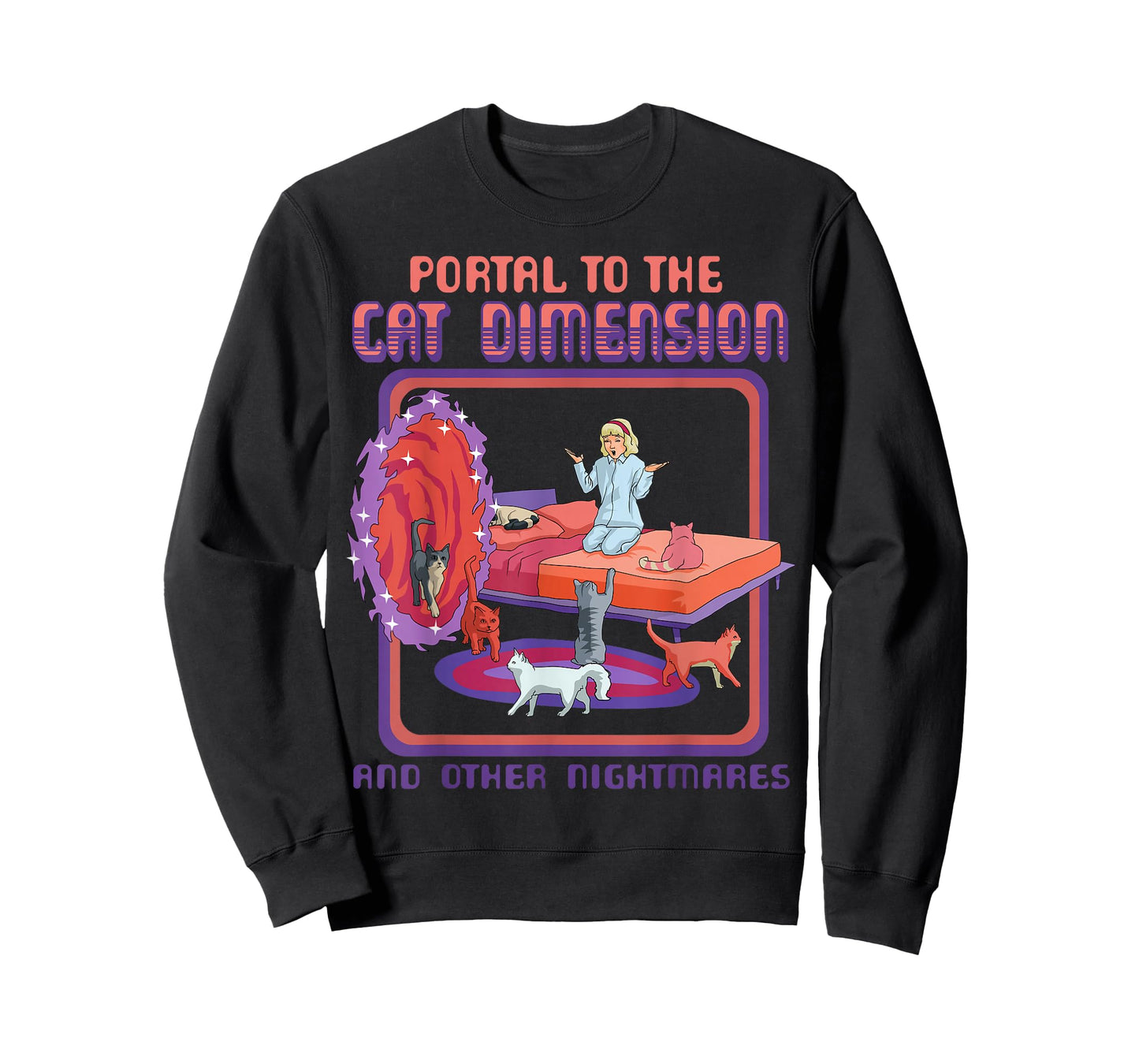 Portal To The Cat Dimension Funny Cat Kitten Lover Men Women T-Shirt