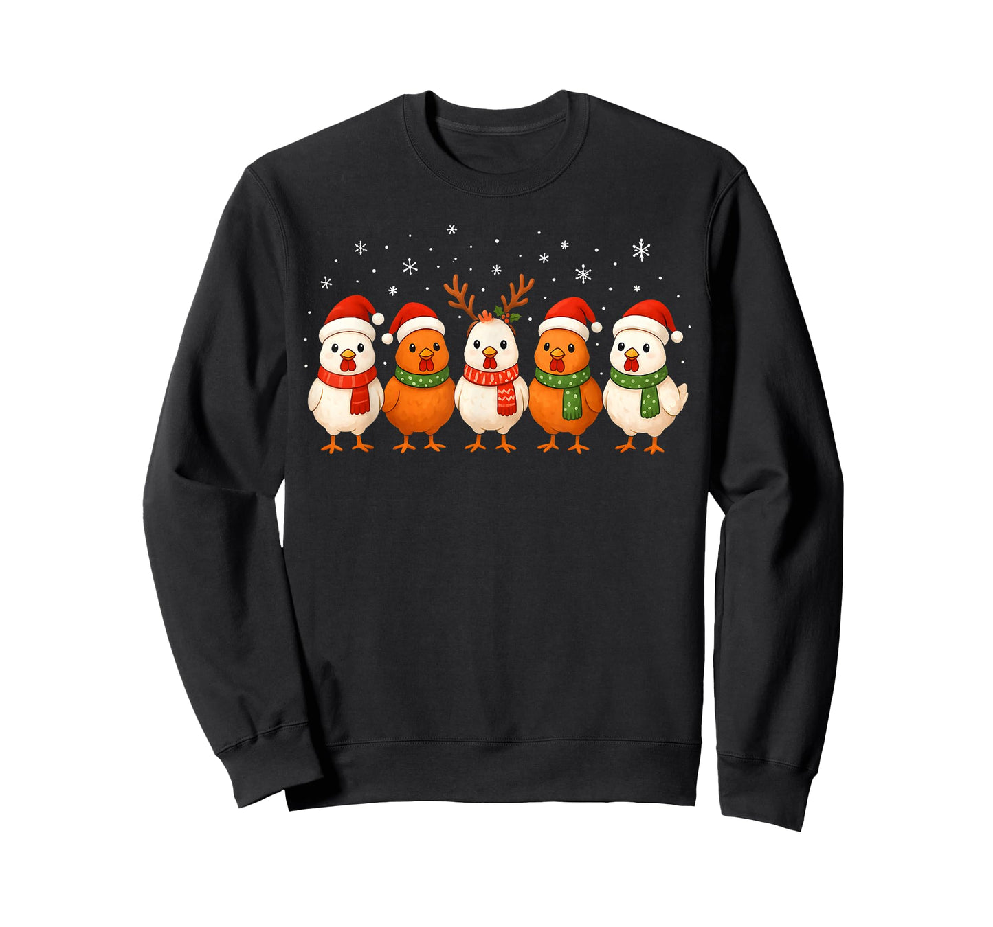 Christmas Lights Chicken Santa Kawaii Xmas Tree Holiday T-Shirt