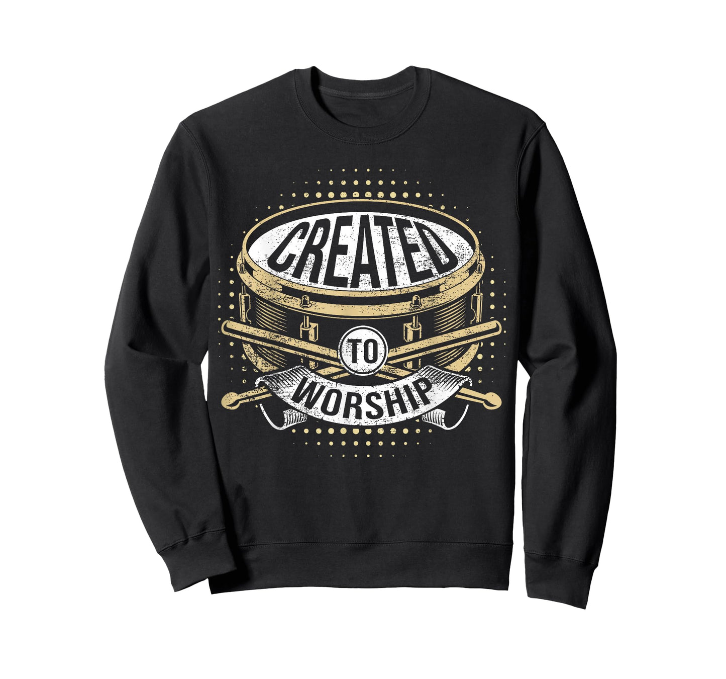 Drummer For Jesus Religious Drummer Gifts Christian Music T-Shirt, Unisex-Adults, Black, Small, Short Sleeve