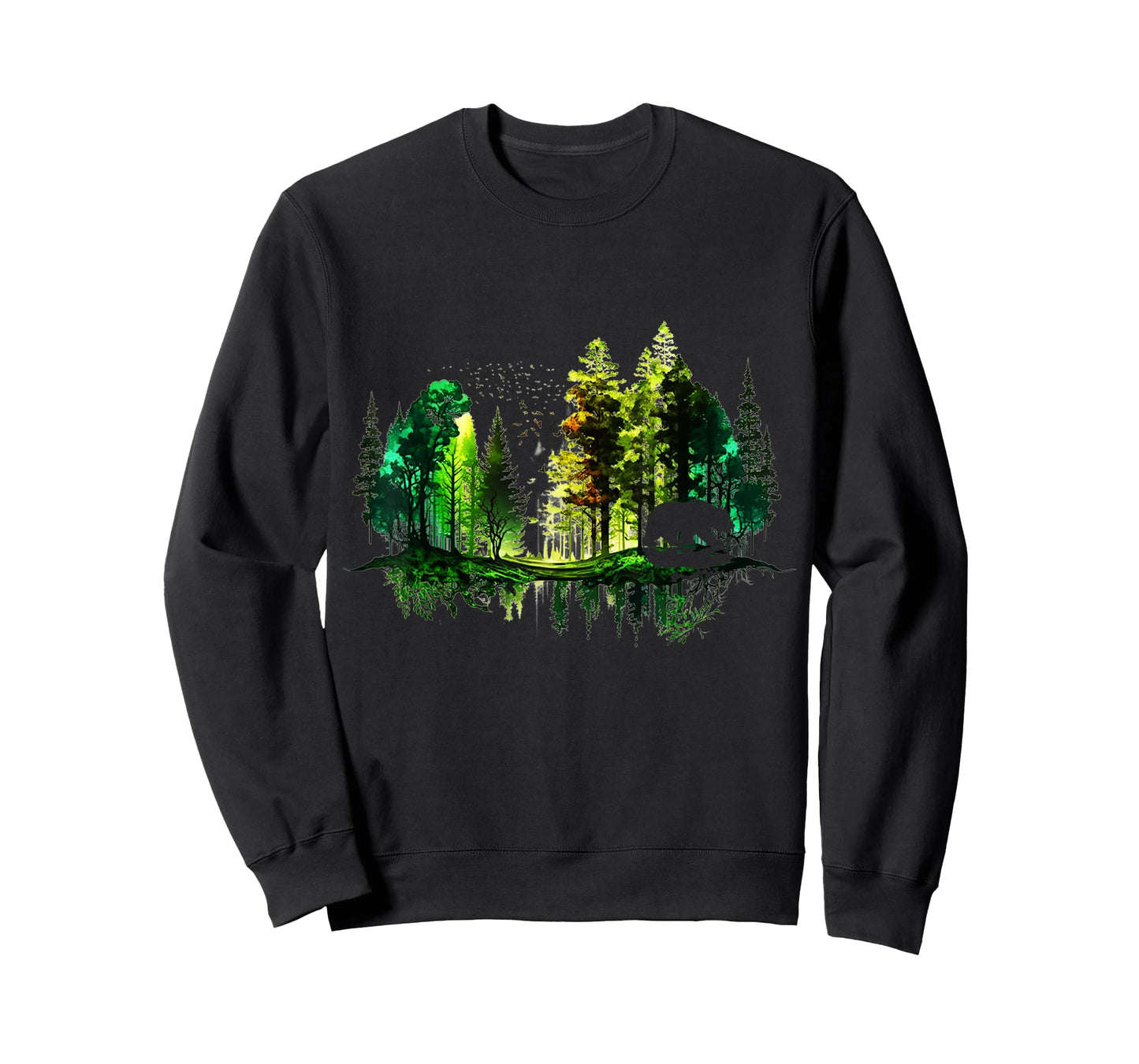 Trees Reflection Wildlife Nature Animal Bear Outdoor Forest T-Shirt