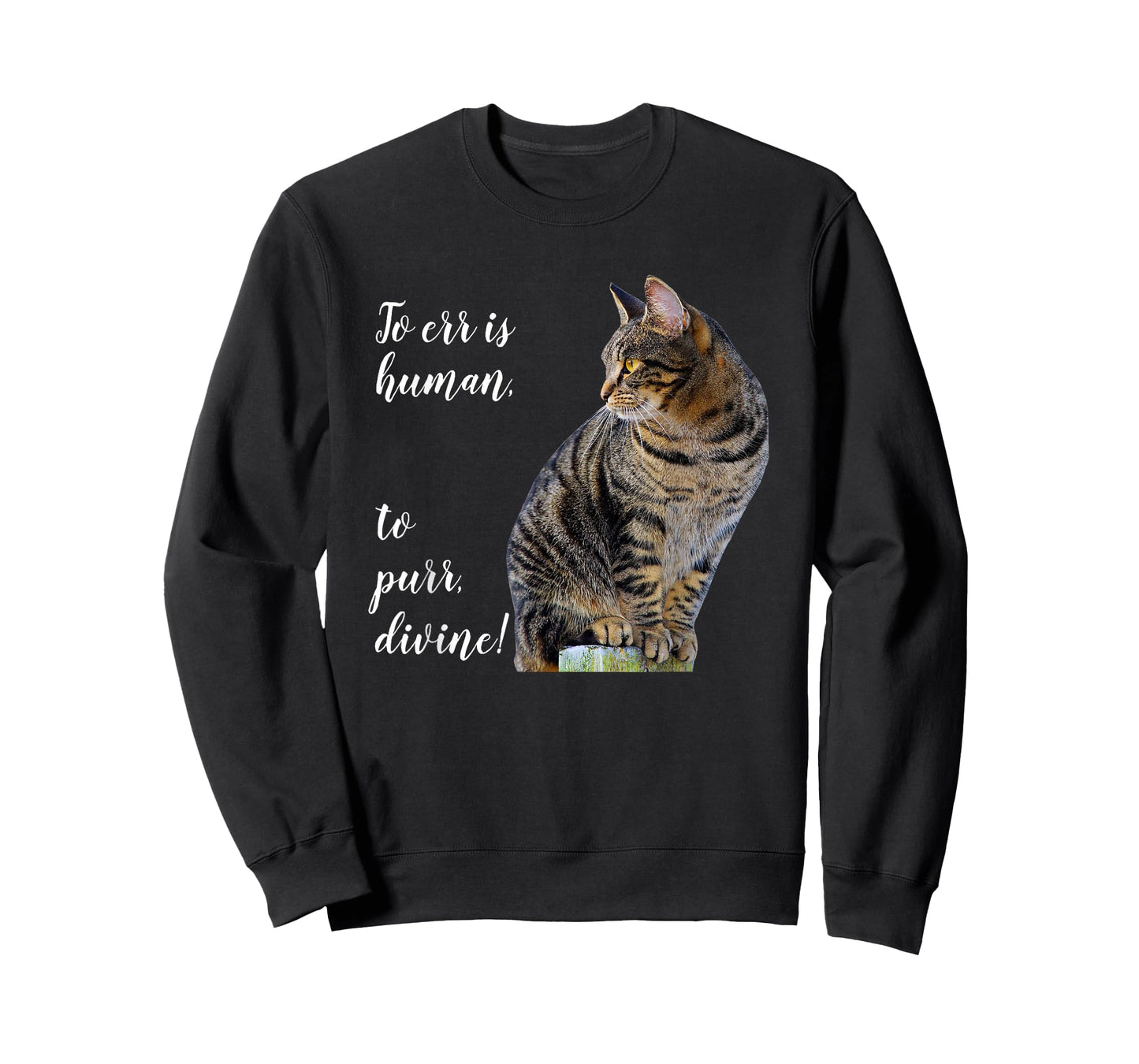 Tabby Cat Inspirational Quote, Gray Kitty Graphic T-Shirt
