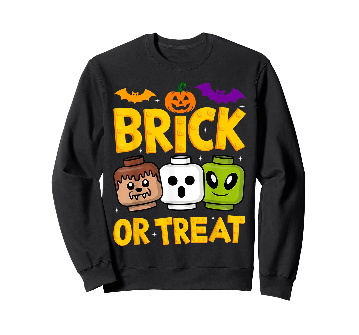 Brick or Treat Halloween Master Builder Blocks Building Kids T-Shirt