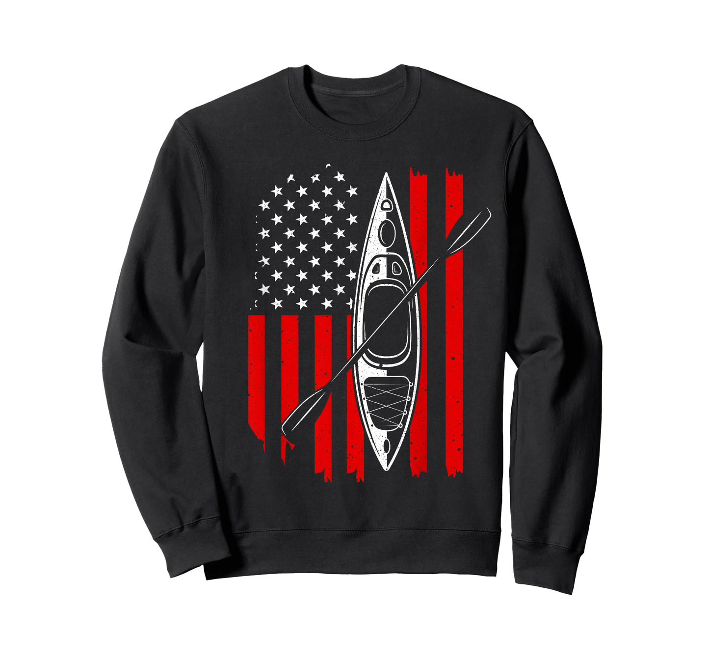 Funny Kayaking Gift for Men Women Cool American Flag Kayak T-Shirt