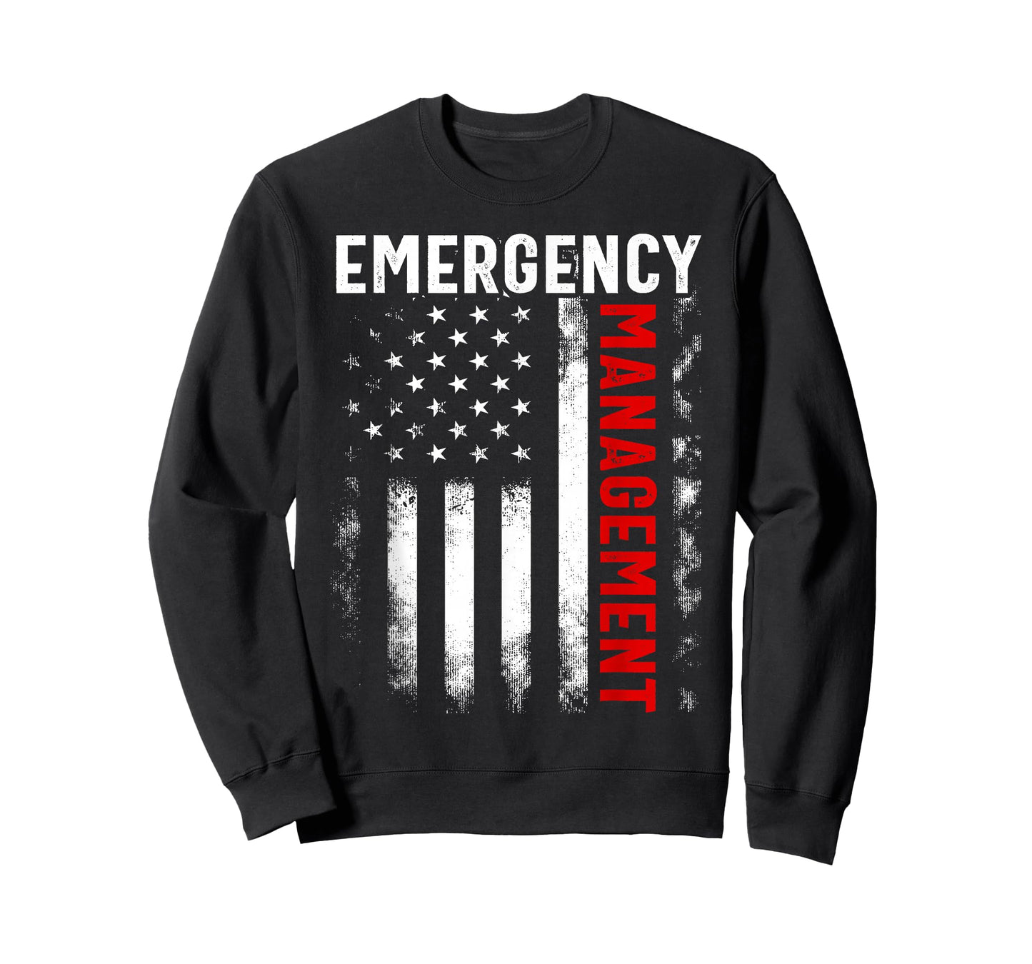 Funny Job Title Worker American Flag Emergency Management T-Shirt