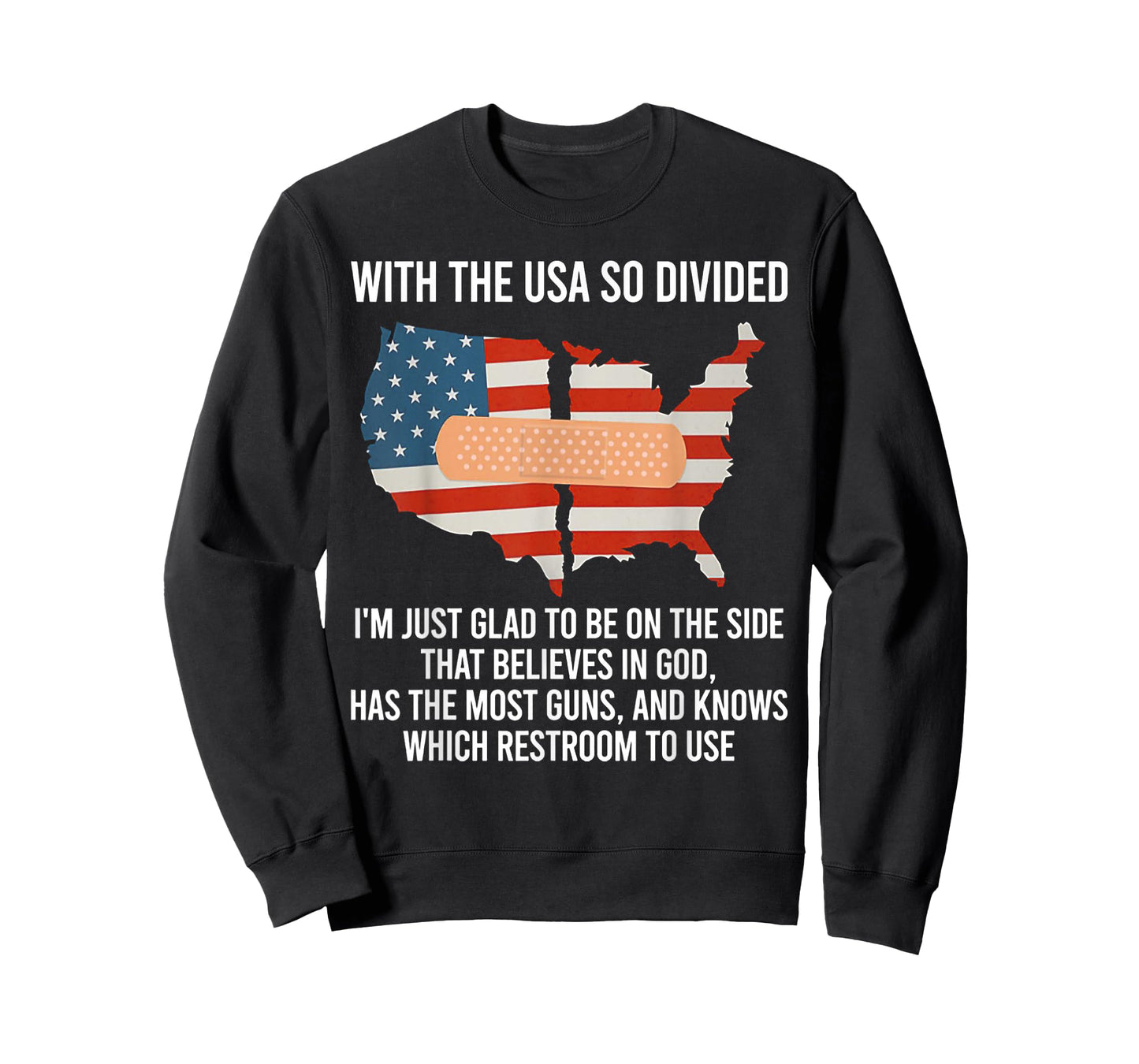 With The USA So Divided America Flag T-Shirt