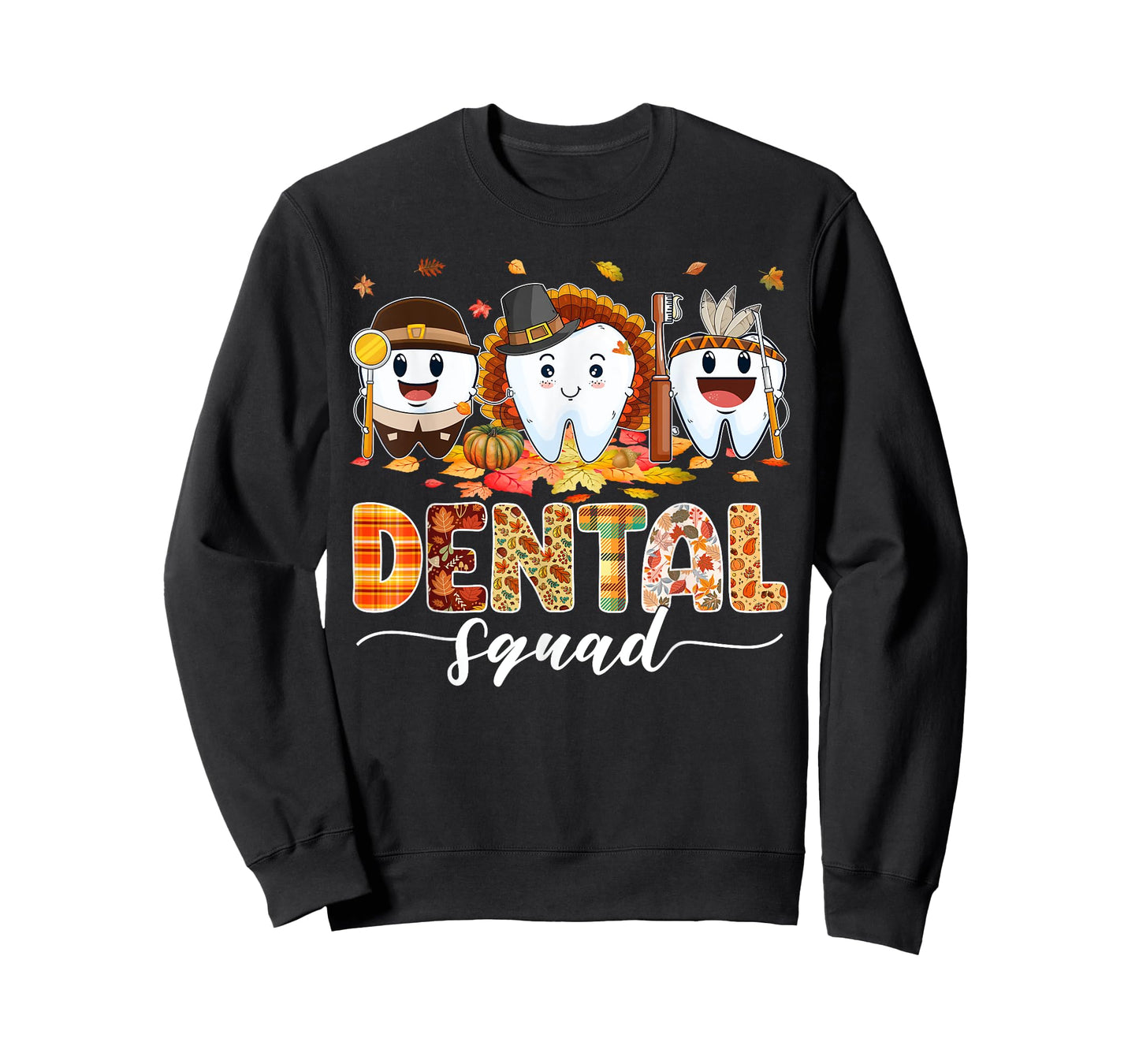 Cute Dental Squad Turkey Teeth Dental Assistant Thanksgiving T-Shirt