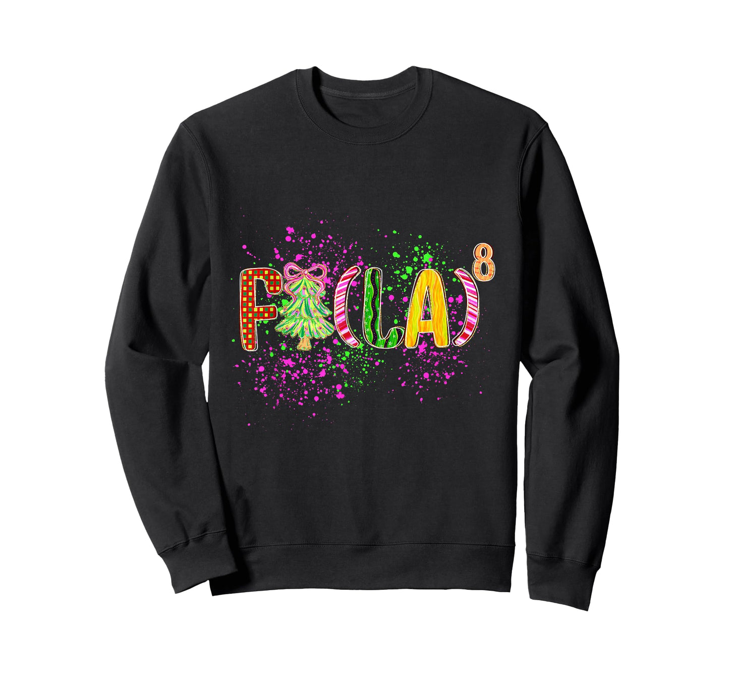 FA (LA) 8 Funny Christmas Santa Math Teacher Student T-Shirt