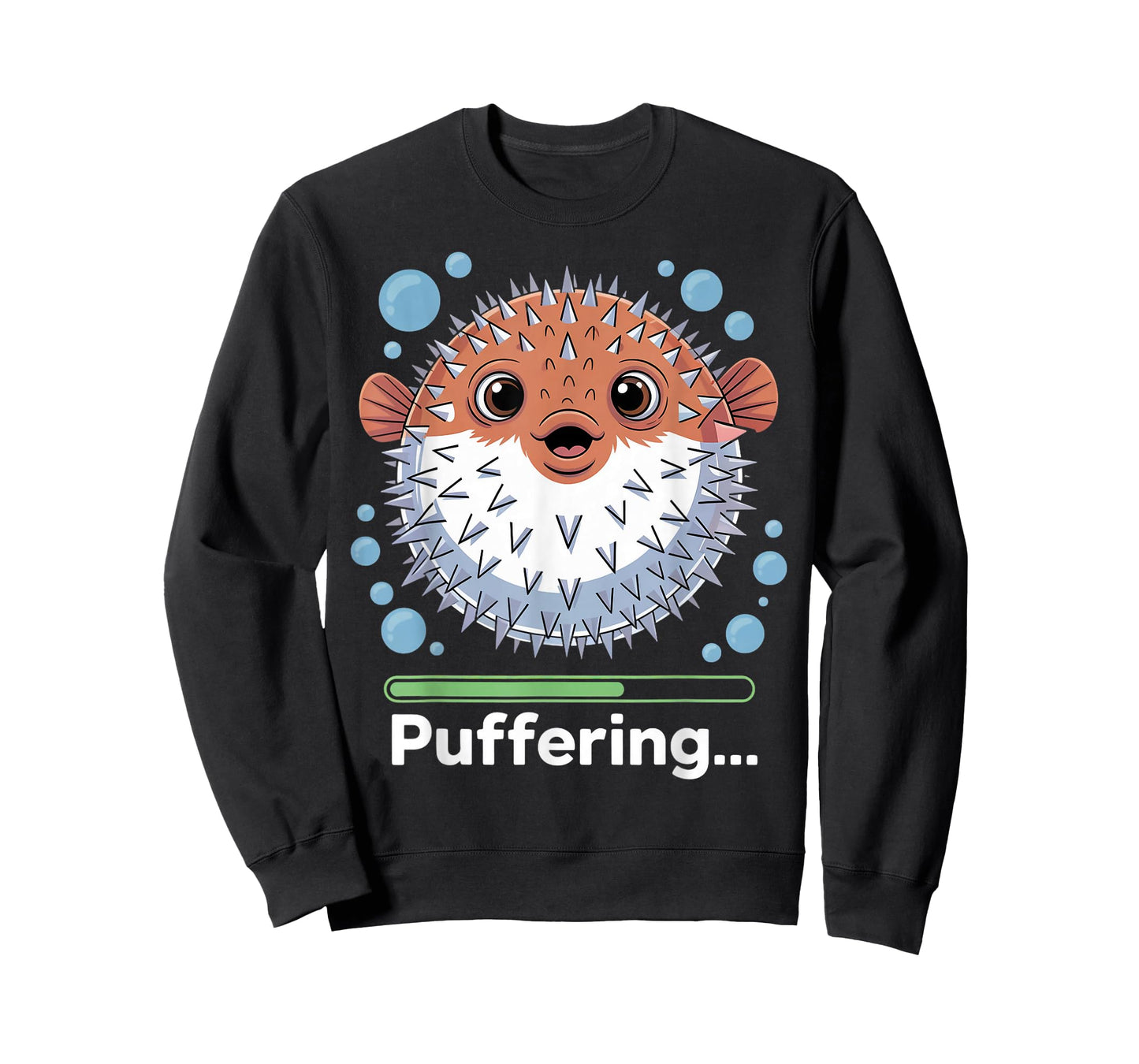 Puffering Fishing Fish Cute Pufferfish T-Shirt