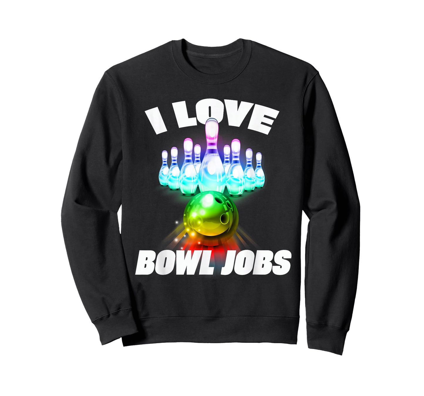I love Bowl Jobs Gay rainbow matching team bowling T-Shirt