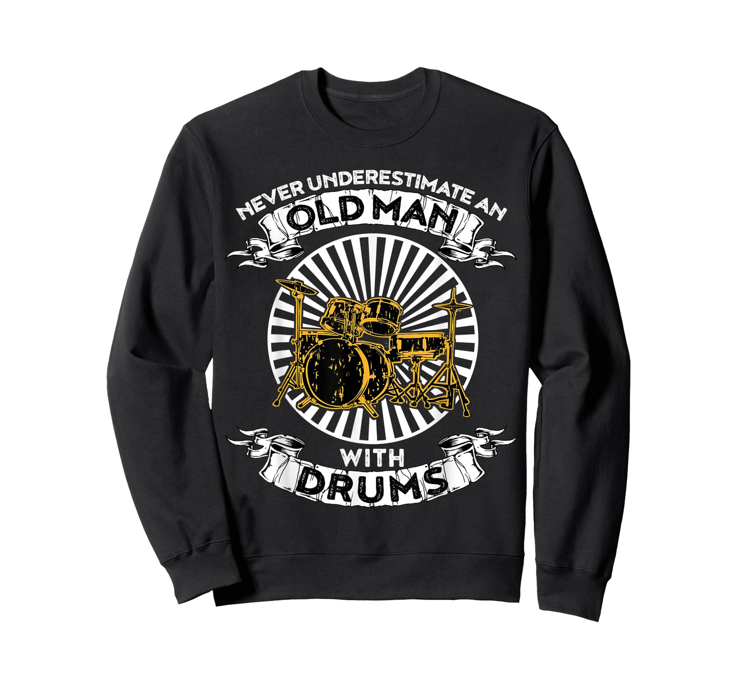 Never Underestimate An Old Man With Drums Tshirt