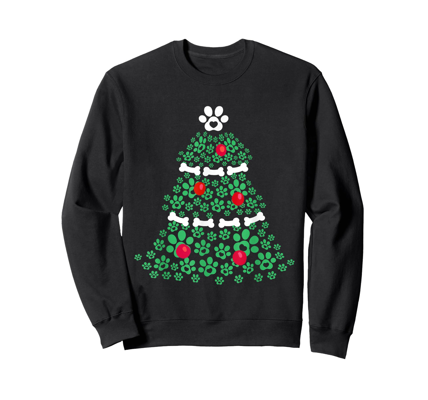 Cute Xmas Dog Paw Christmas Tree Puppy Lovers Men Women Kids T-Shirt