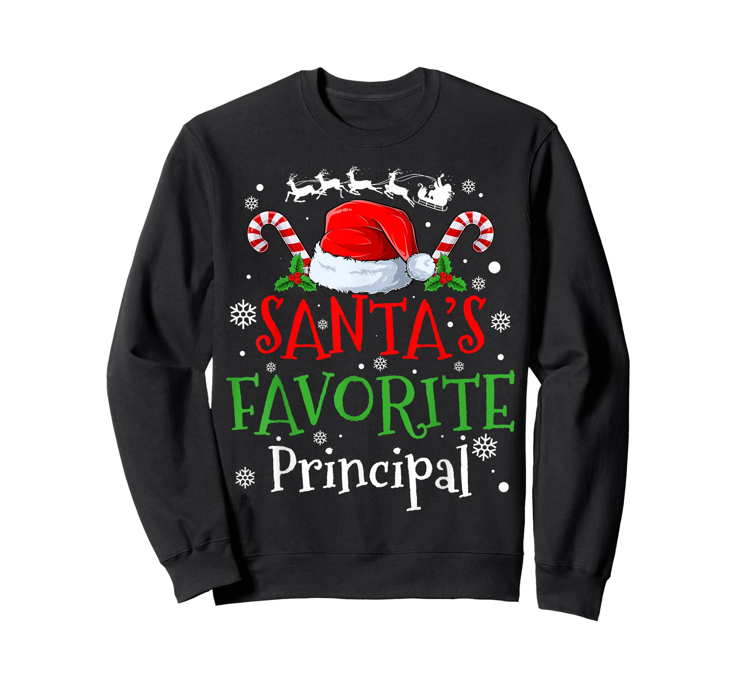 Santa's Favorite Principal Christmas Party T-Shirt