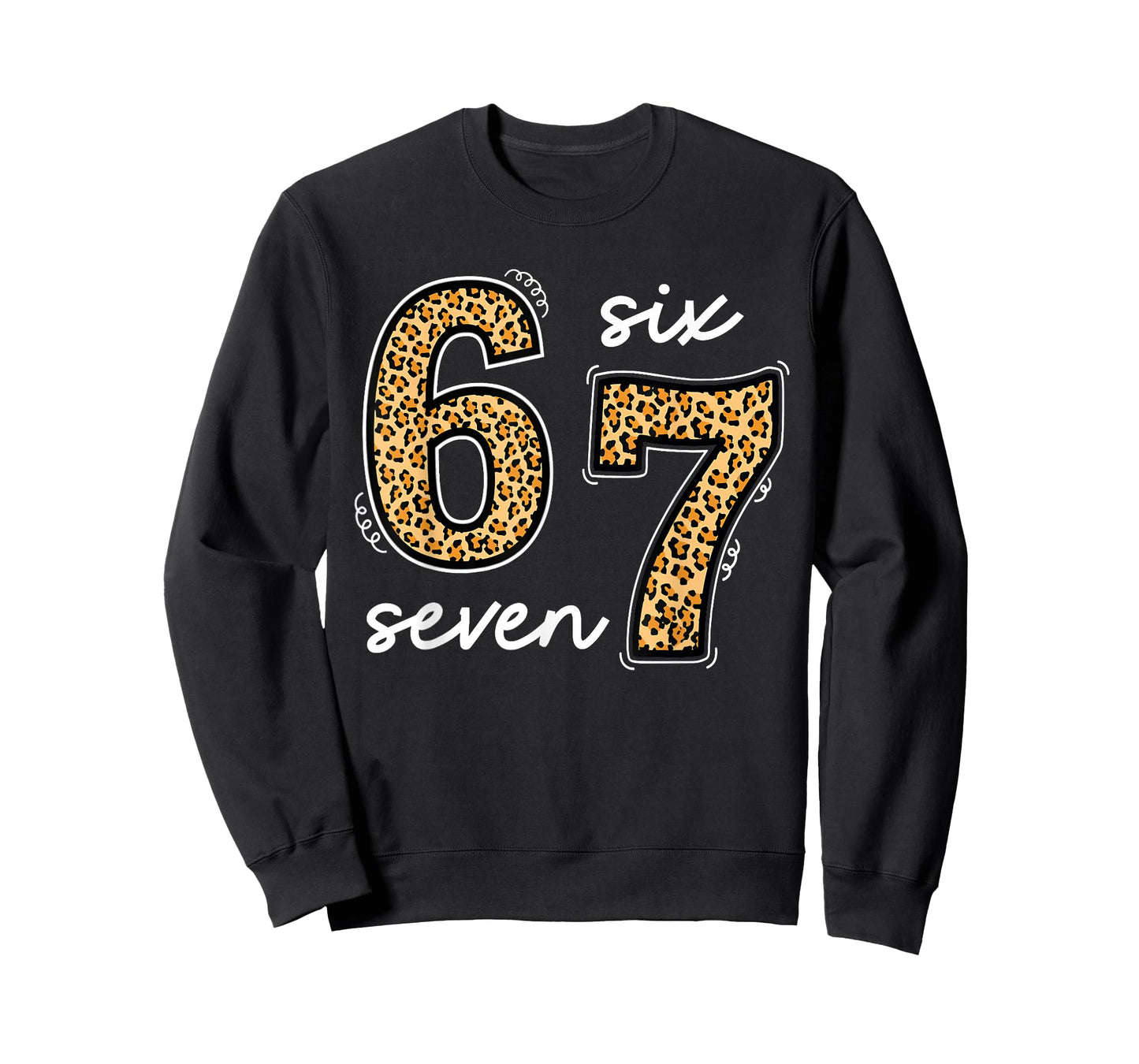 Trending Meme Saying 6 7 Men Women Kids Leopard Teacher T-Shirt