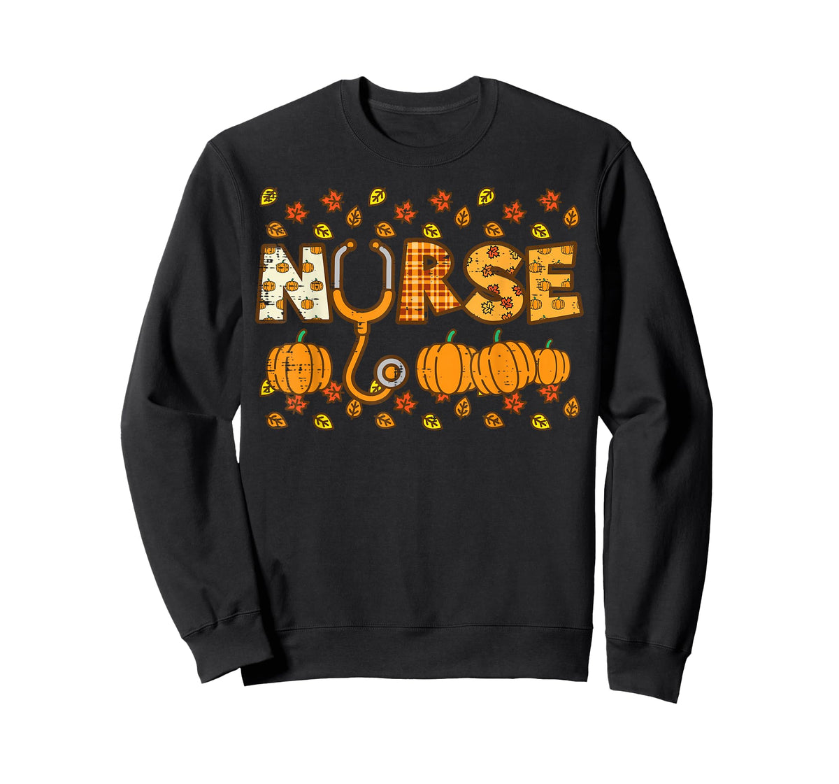 Plaid Nurse Pumpkin Thanksgiving Scrub Fall Nursing Women T-Shirt