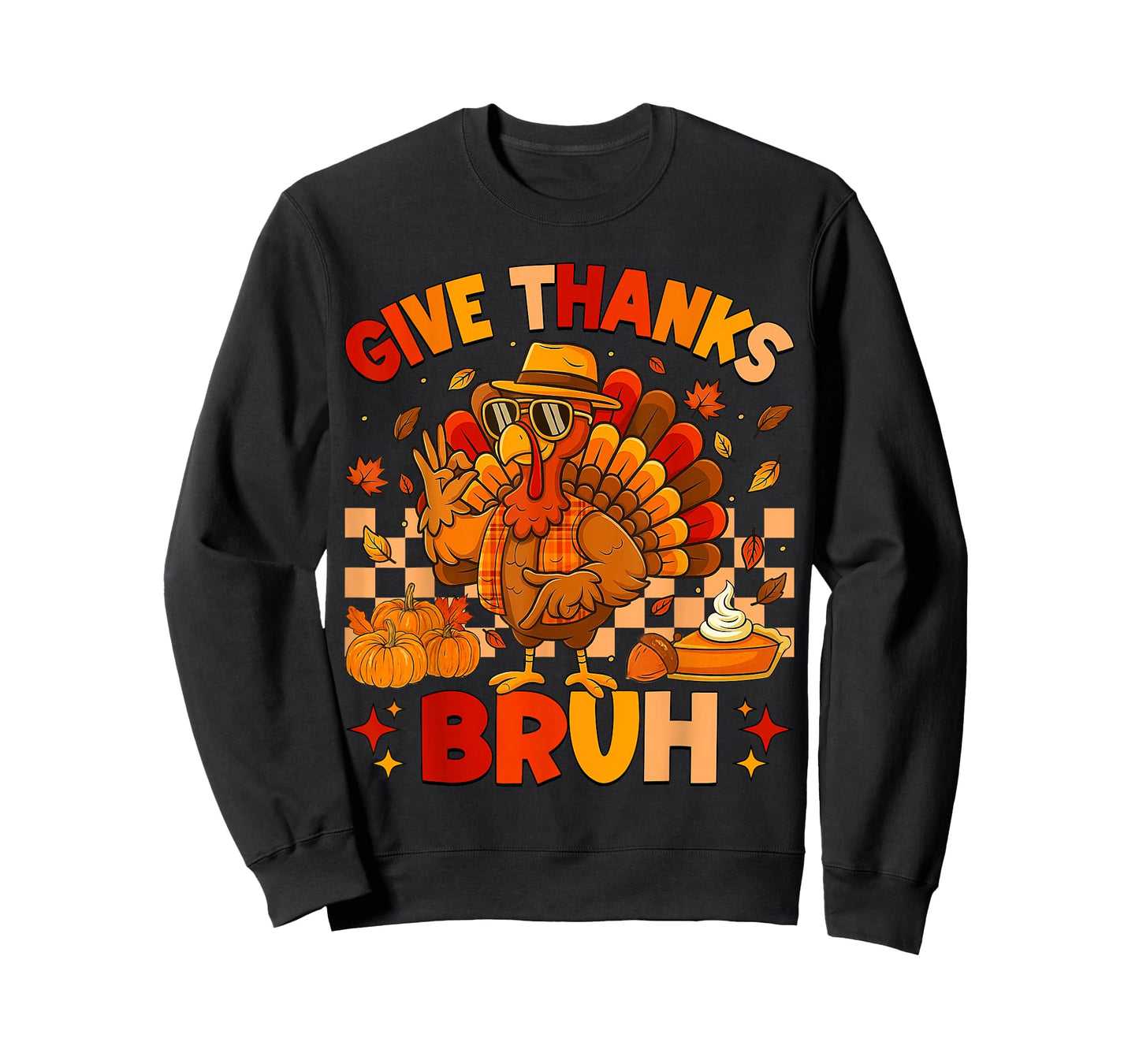 Bruh Give Thanks Funny 67 Turkey Thanksgiving Men Boy Kids T-Shirt