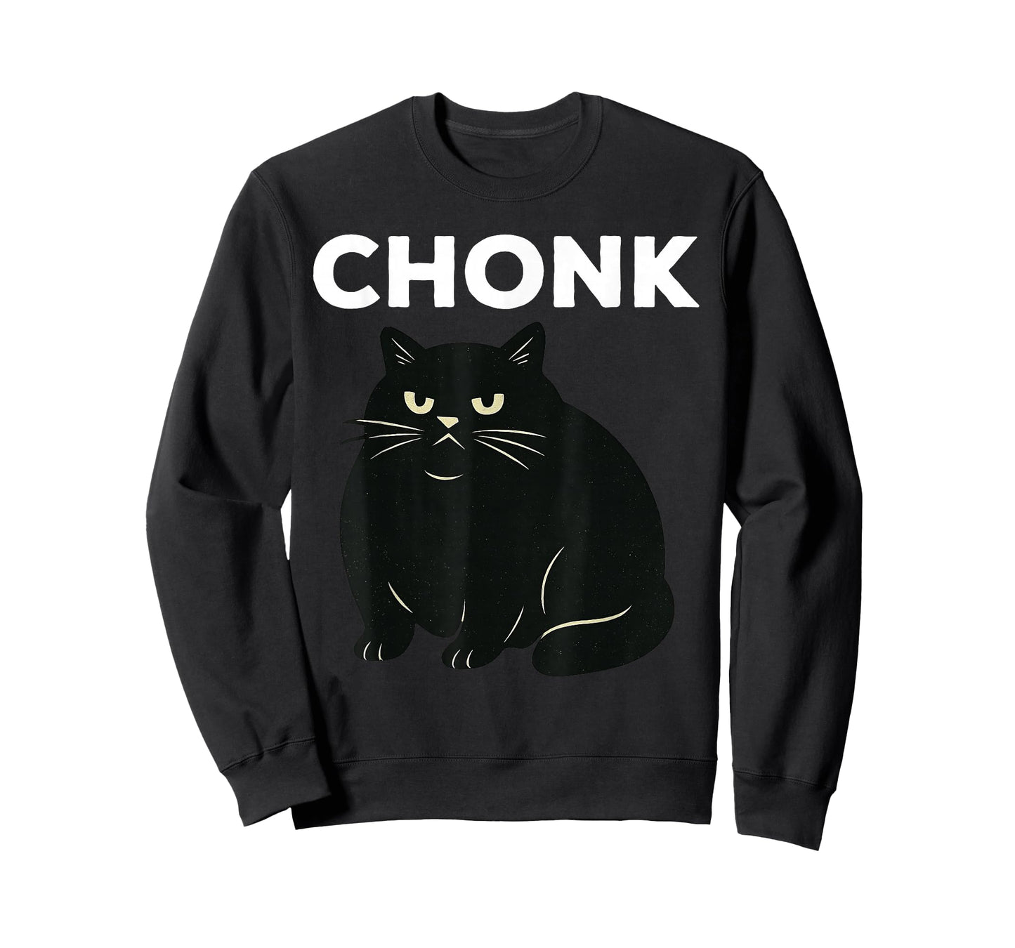 Chonk Black Cat Funny Cat Lover T-Shirt