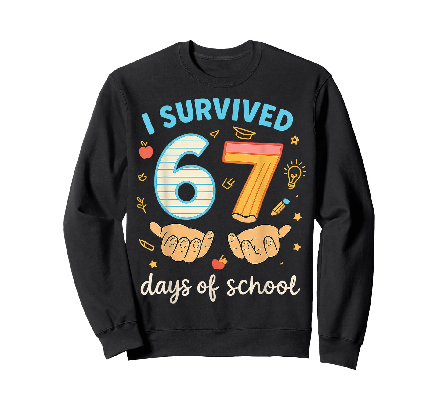 I Survived 67 Days of School Funny Teacher Student Meme T-Shirt