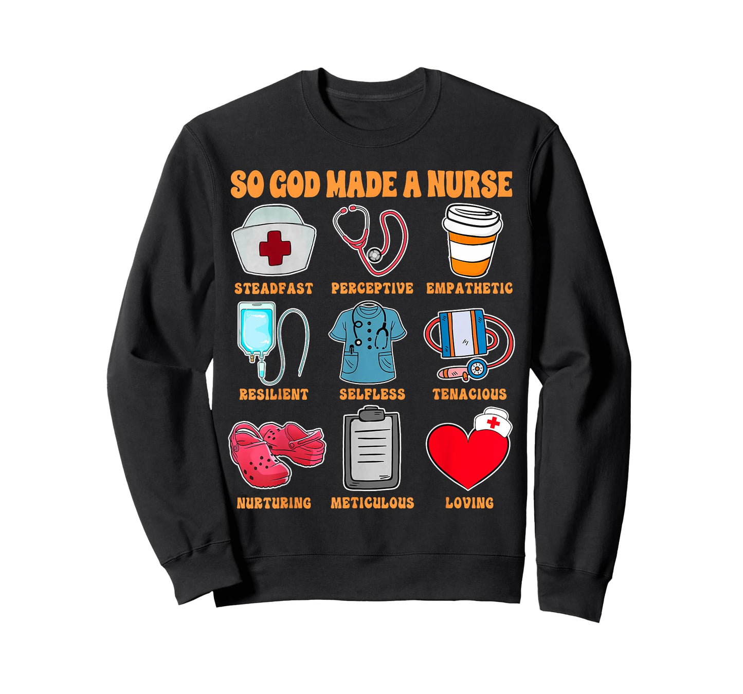 Christian RN Nurse Life Nursing ER ICU So God Made A Nurse T-Shirt