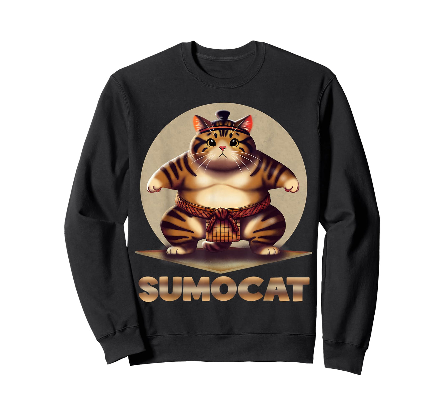 Funny Sumo Cat: Japanese Art T-Shirt