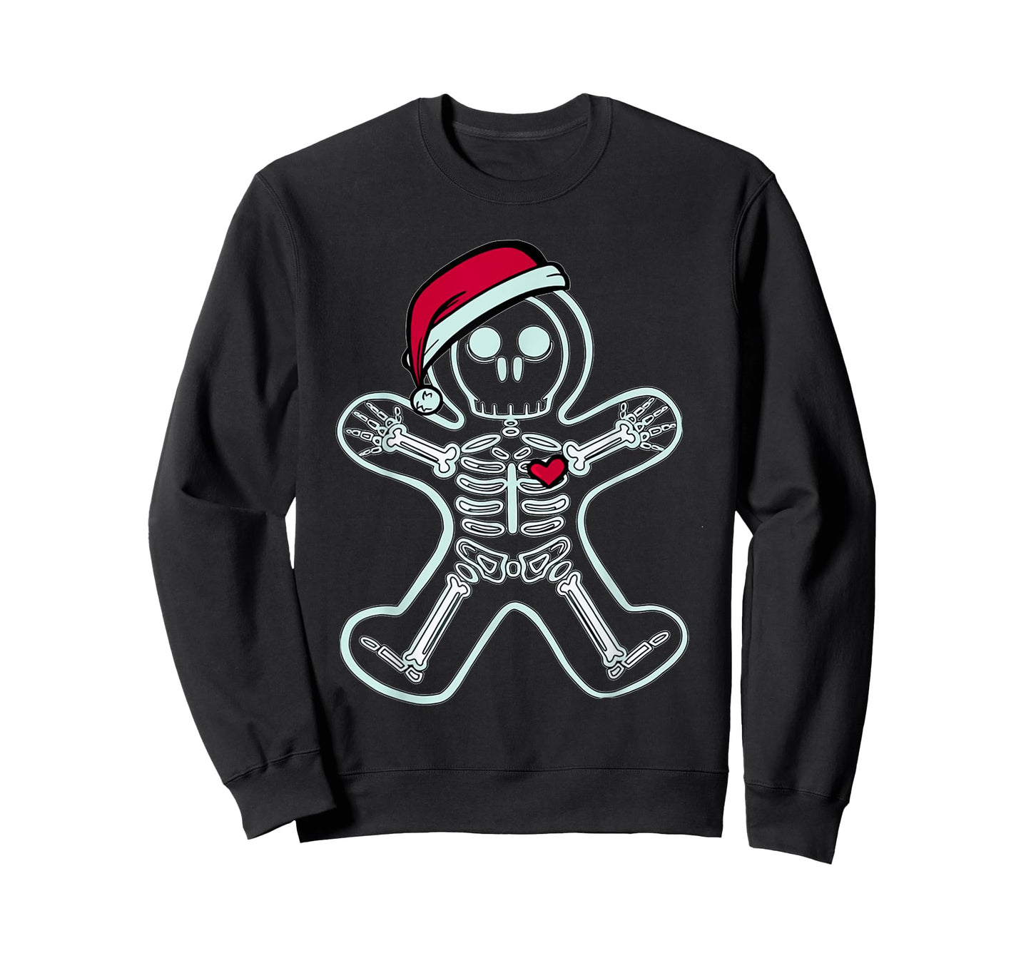 Christmas XRay Gingerbread Man Skeleton Santa Hat Radiology T-Shirt