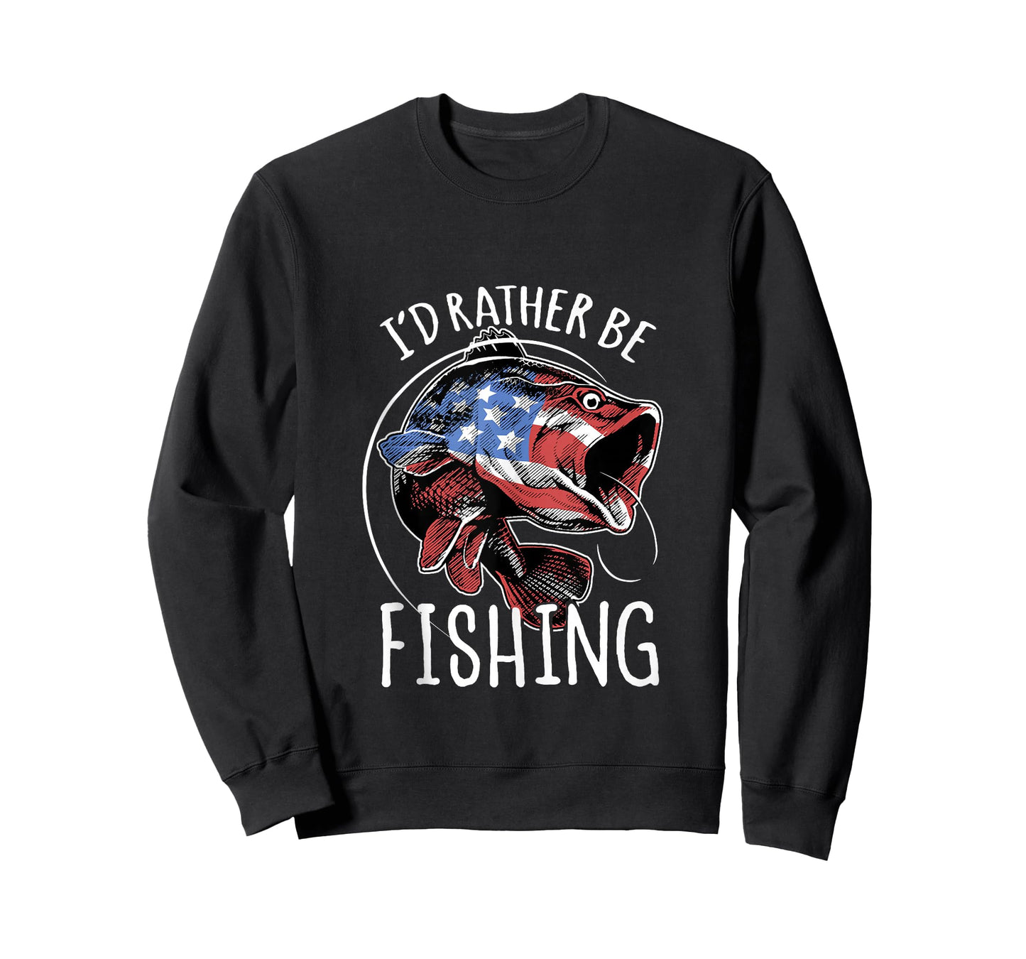Fishing America USA 4th of July | I'd Rather Be Fishing Tank Top