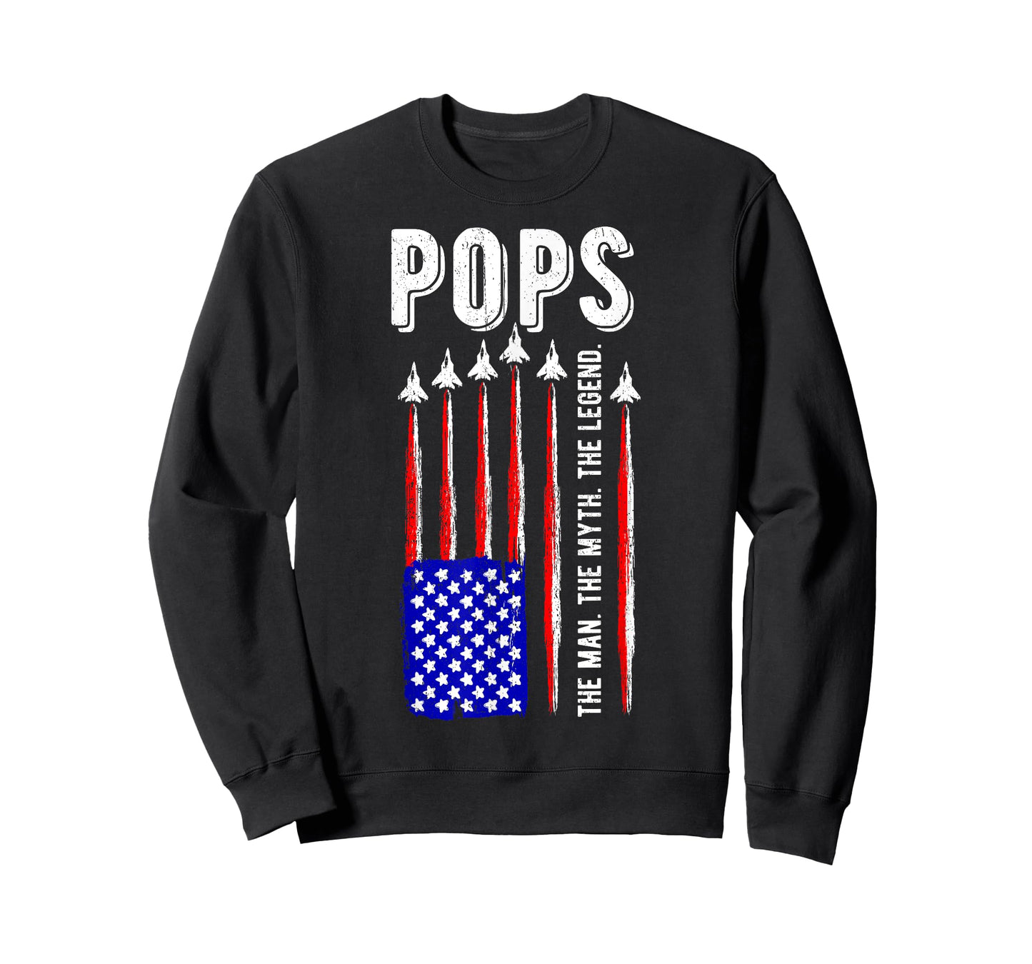 USA American Flag Pops Man Myth Legend Daddy Father T-Shirt