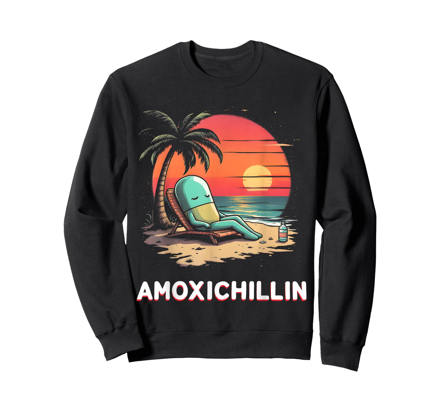 Amoxichillin Funny Pill Vacation Beach Pharmacy Lover T-Shirt