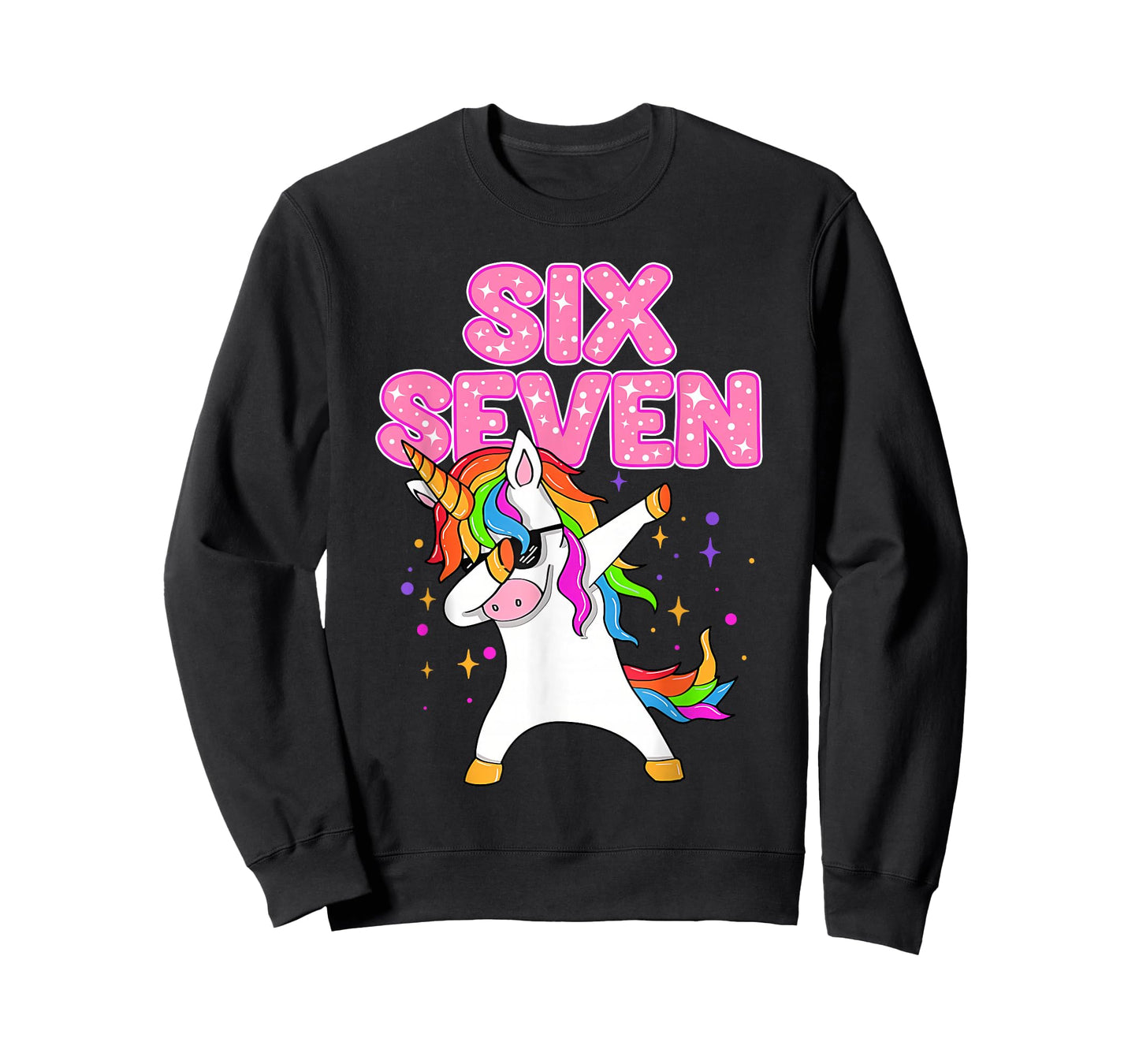 Cute Six Seven Unicorn Party Birthday Gift for Men Women Kid T-Shirt