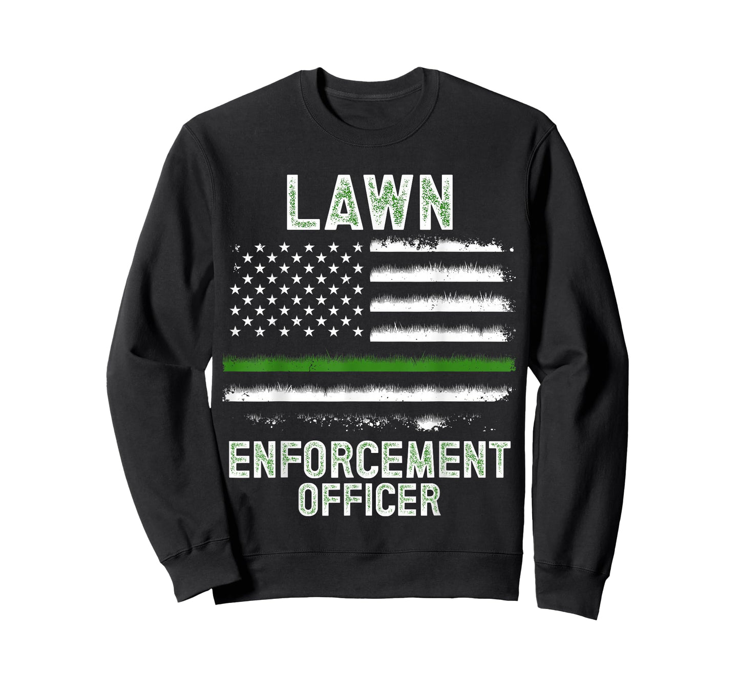 Gardening Lawn Mower American Flag Lawn Enforcement Officer T-Shirt