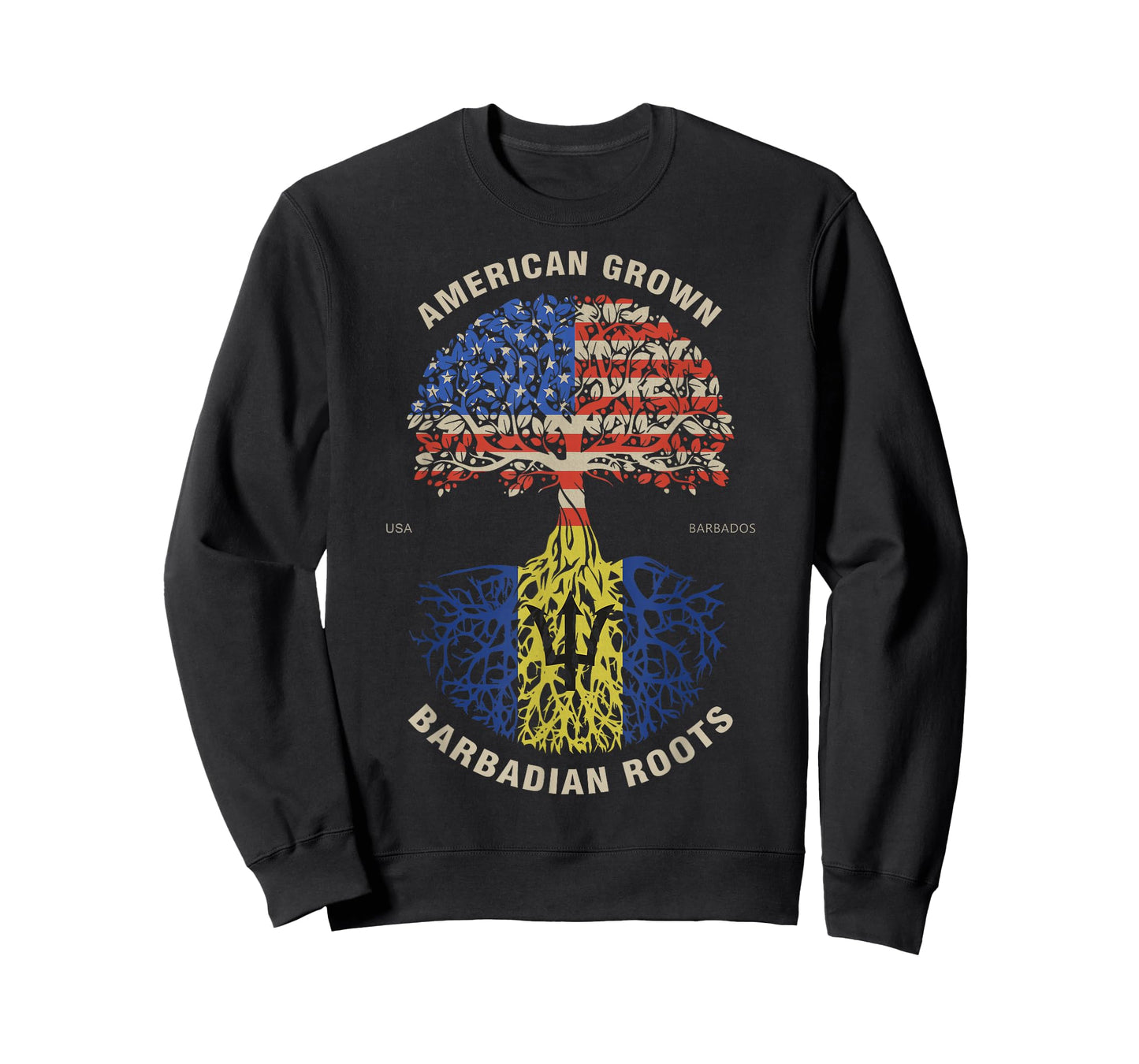 Barbadian Roots American Flag T-Shirt