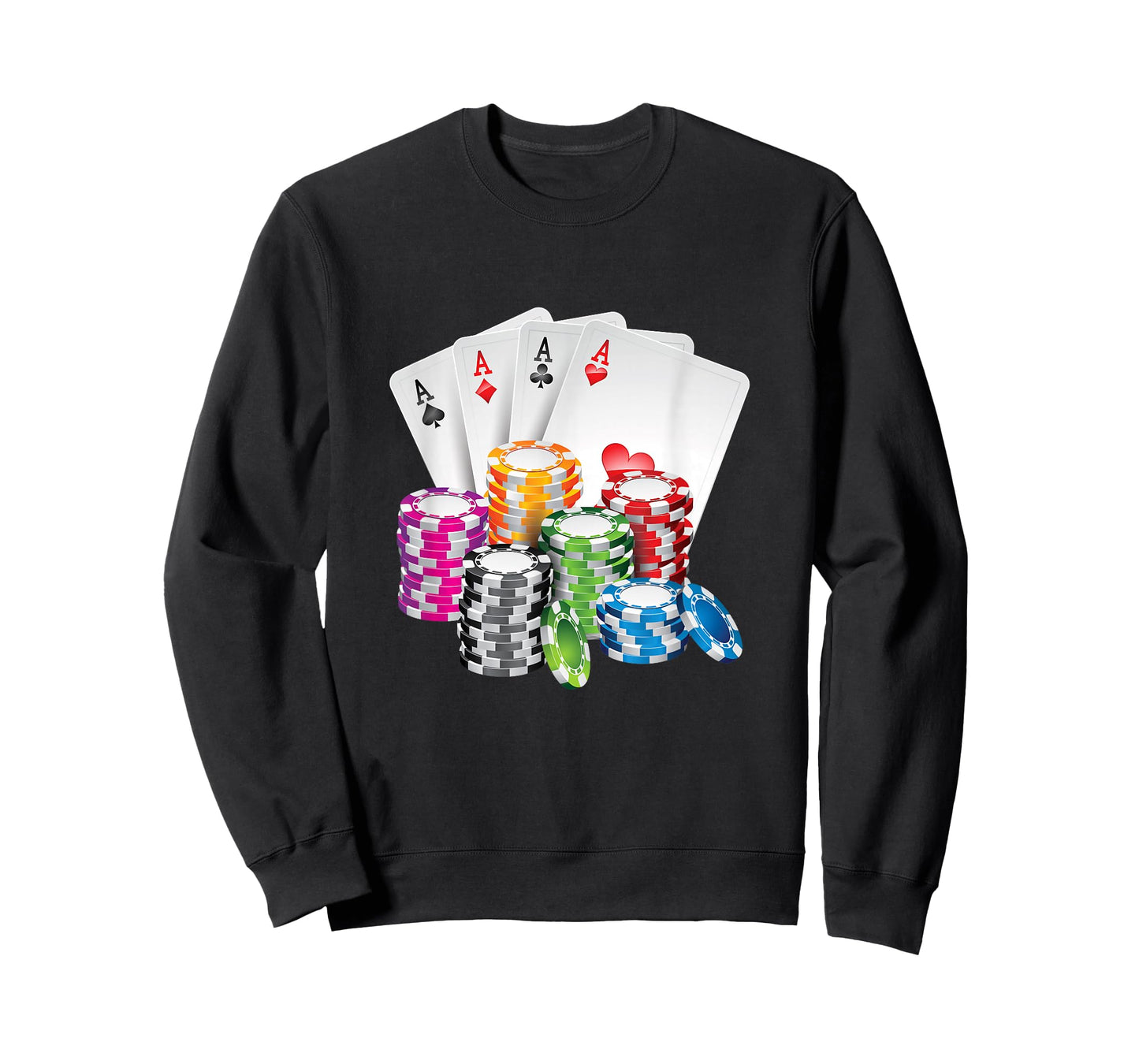 Poker Gambling Card Chips Casino Poker Holdem T-Shirt