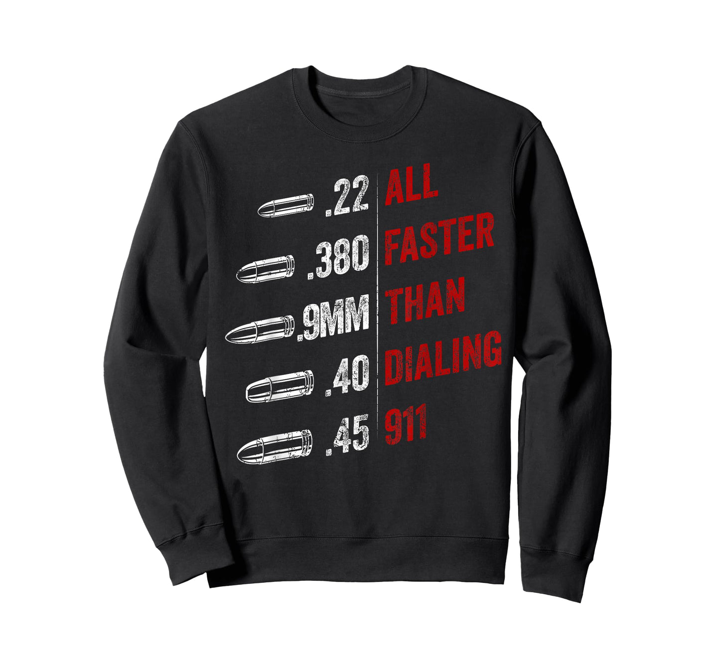 All Faster Than Dialing 911 American Flag Bullet Gun Lovers T-Shirt
