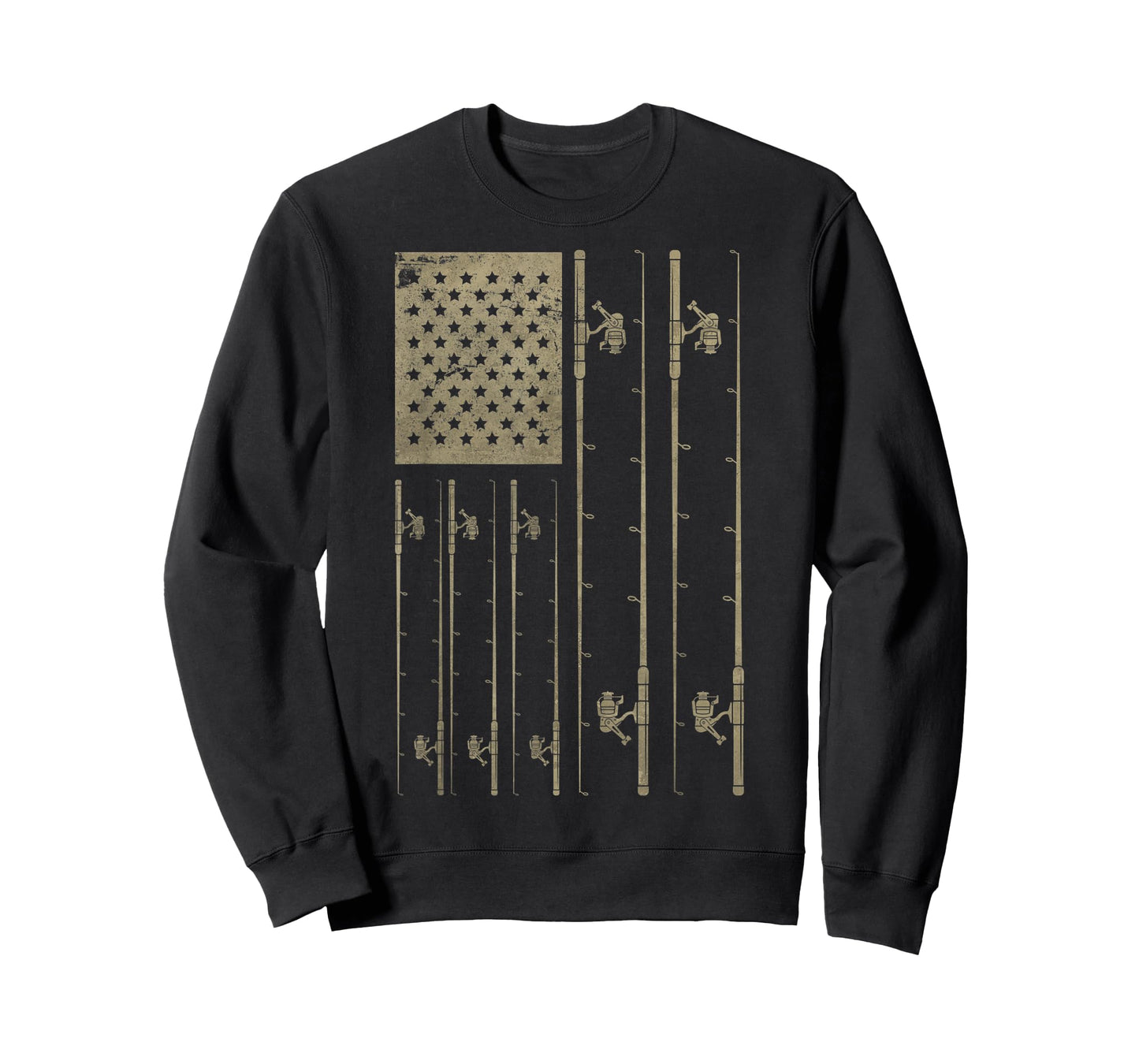 Fishing American Flag Gift for Fisherman USA Flag Fishing T-Shirt