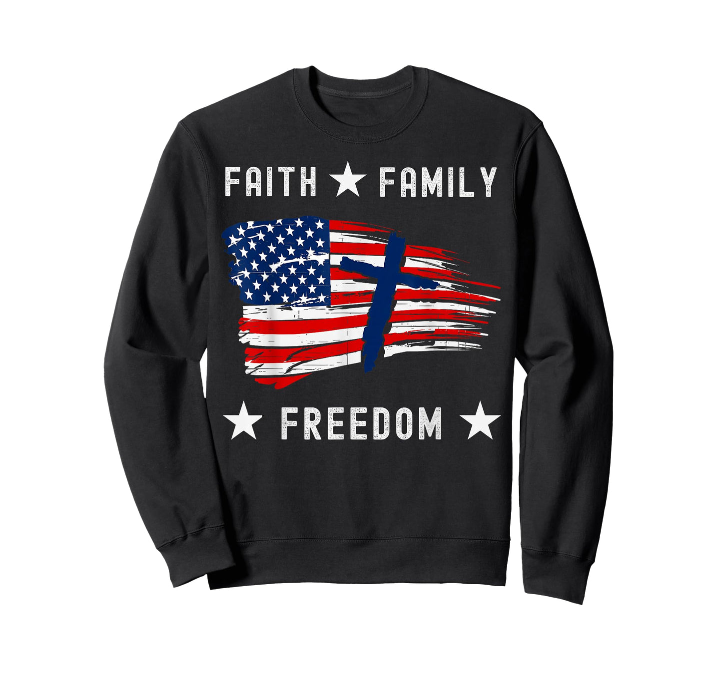 Faith Family Freedom America Patriotic Christian T-Shirt